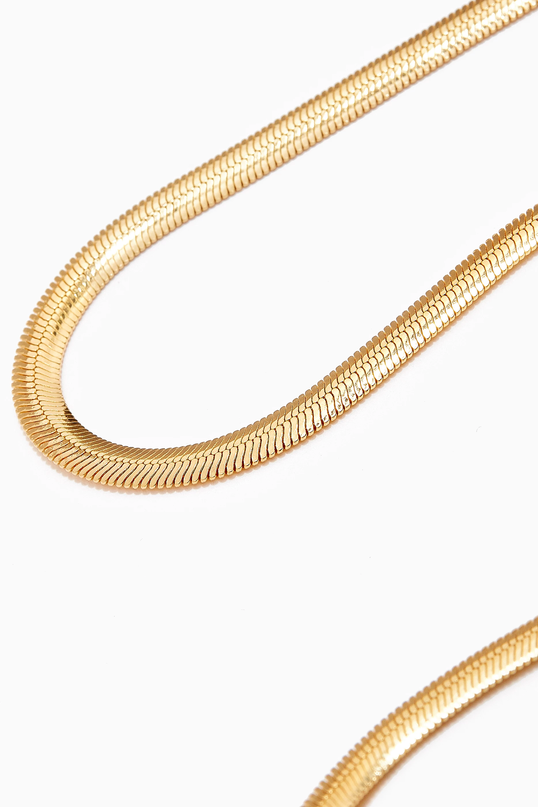 Gold snake store chain necklace