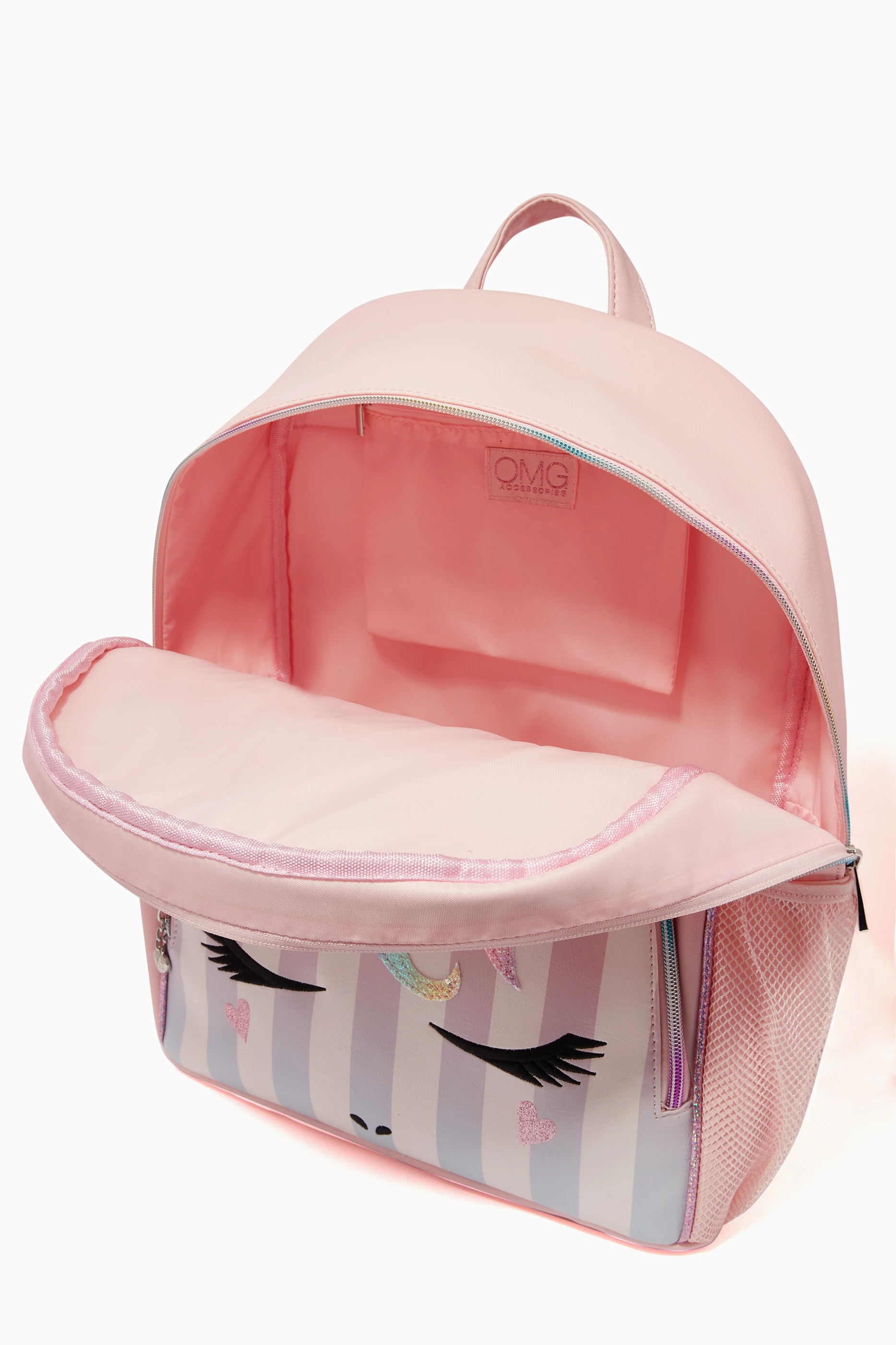 Buy OMG Accessories Pink Queen Miss Gwen Stripe School Backpack