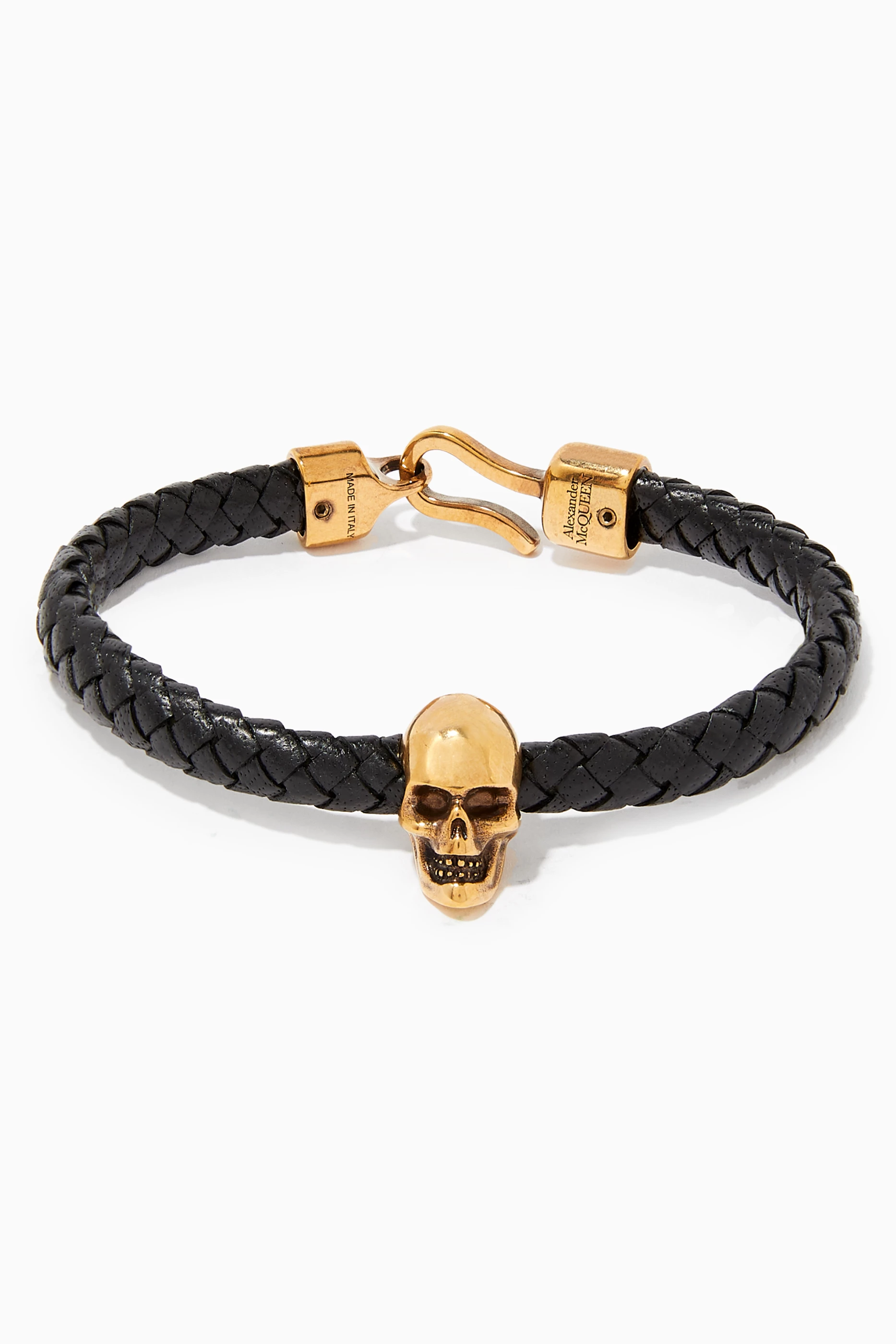 Alexander mcqueen online skull leather bracelet