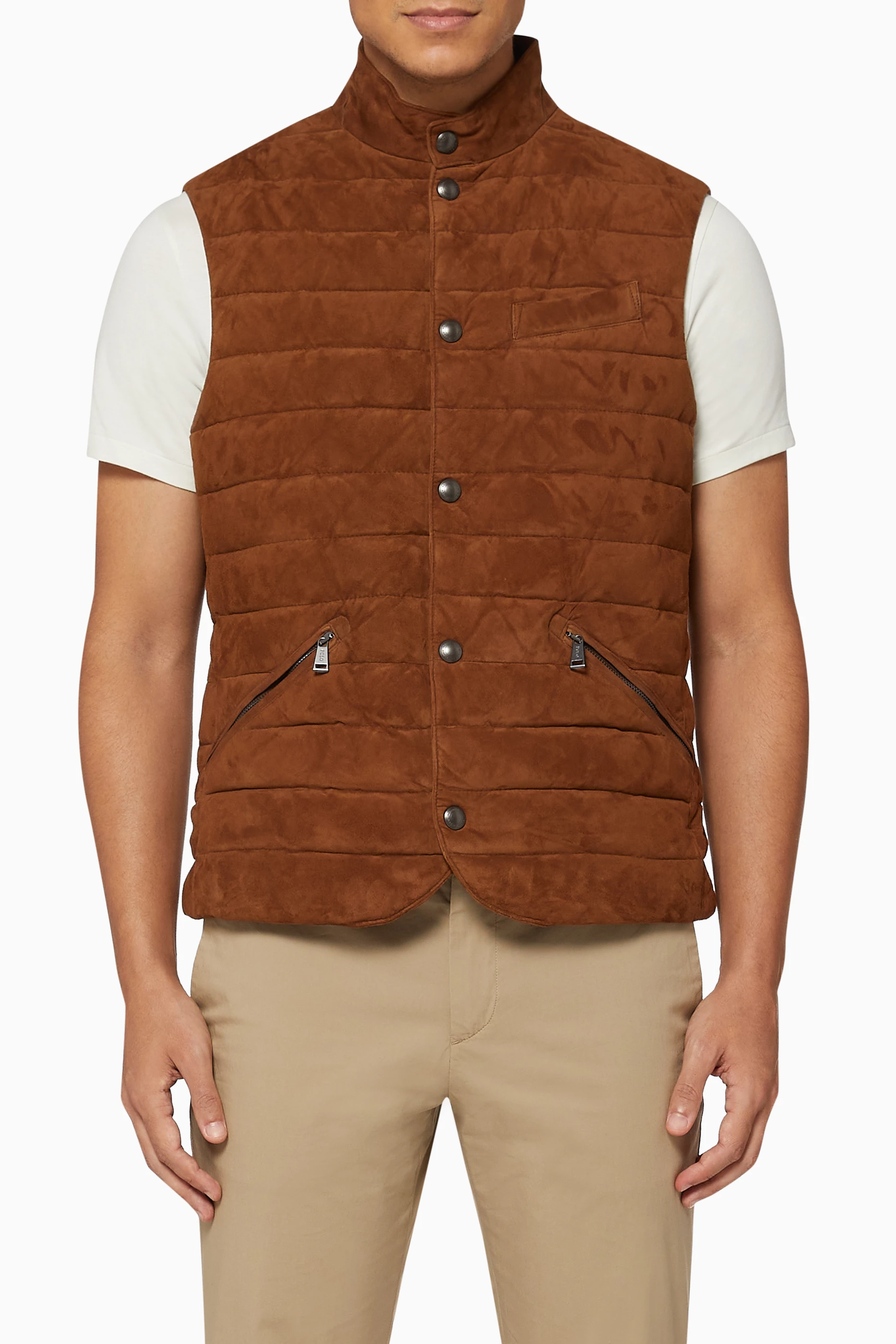 Ralph lauren sales quilted suede vest