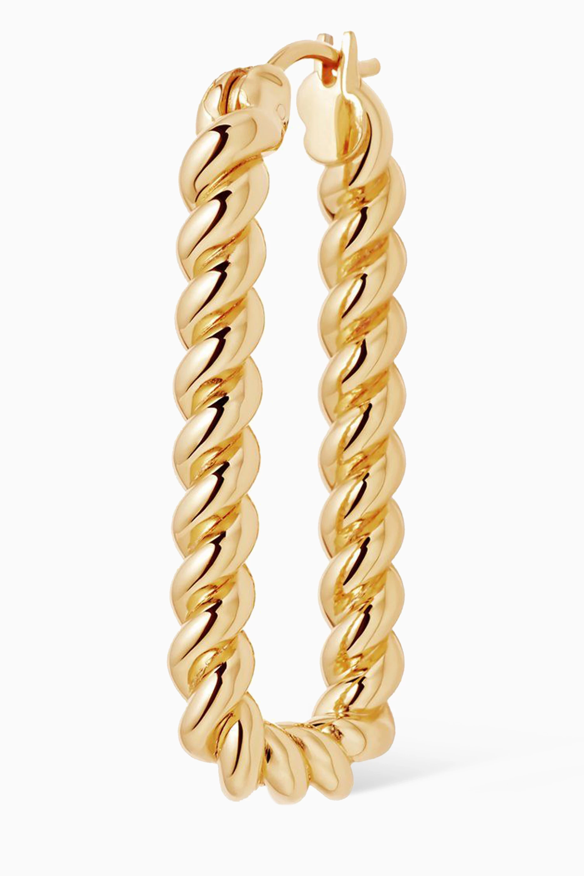 Buy Missoma Gold Tidal Ovate Hoop Earrings in 18ct Gold Plated on