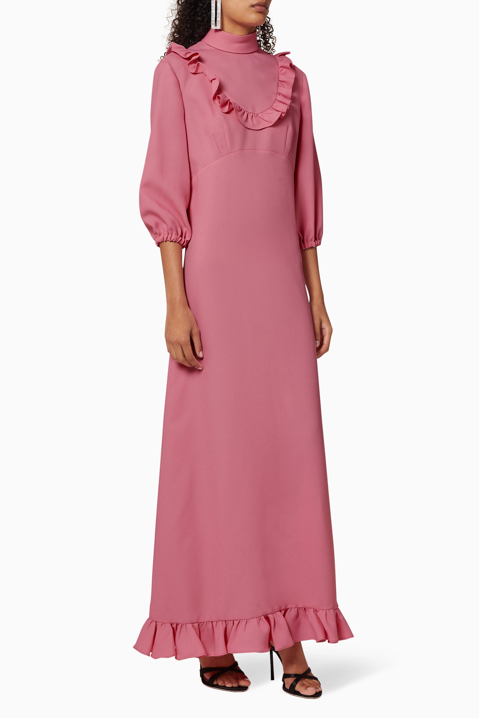 Long ruffle new arrivals dress
