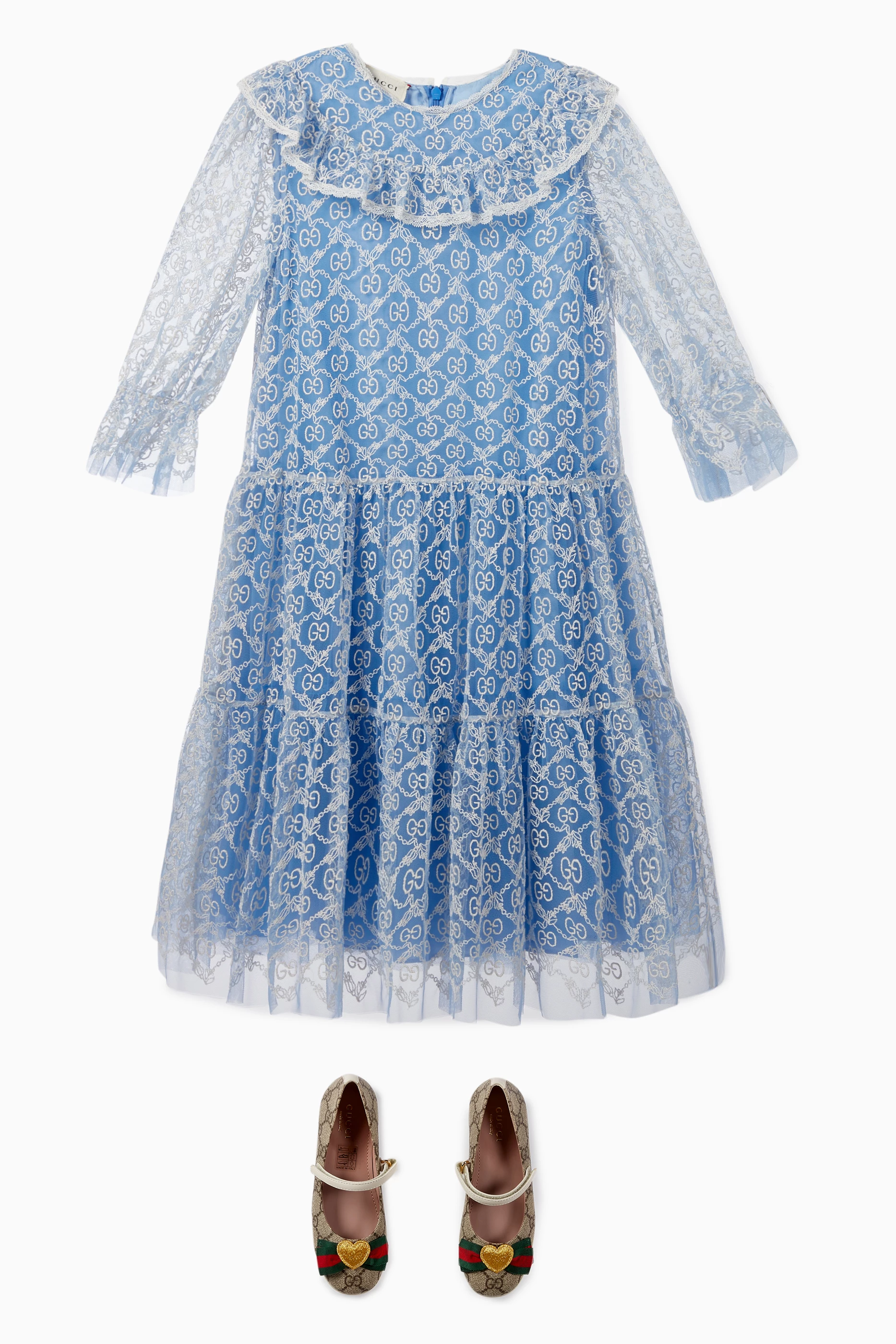 Baby gg embroidered tulle dress cheap
