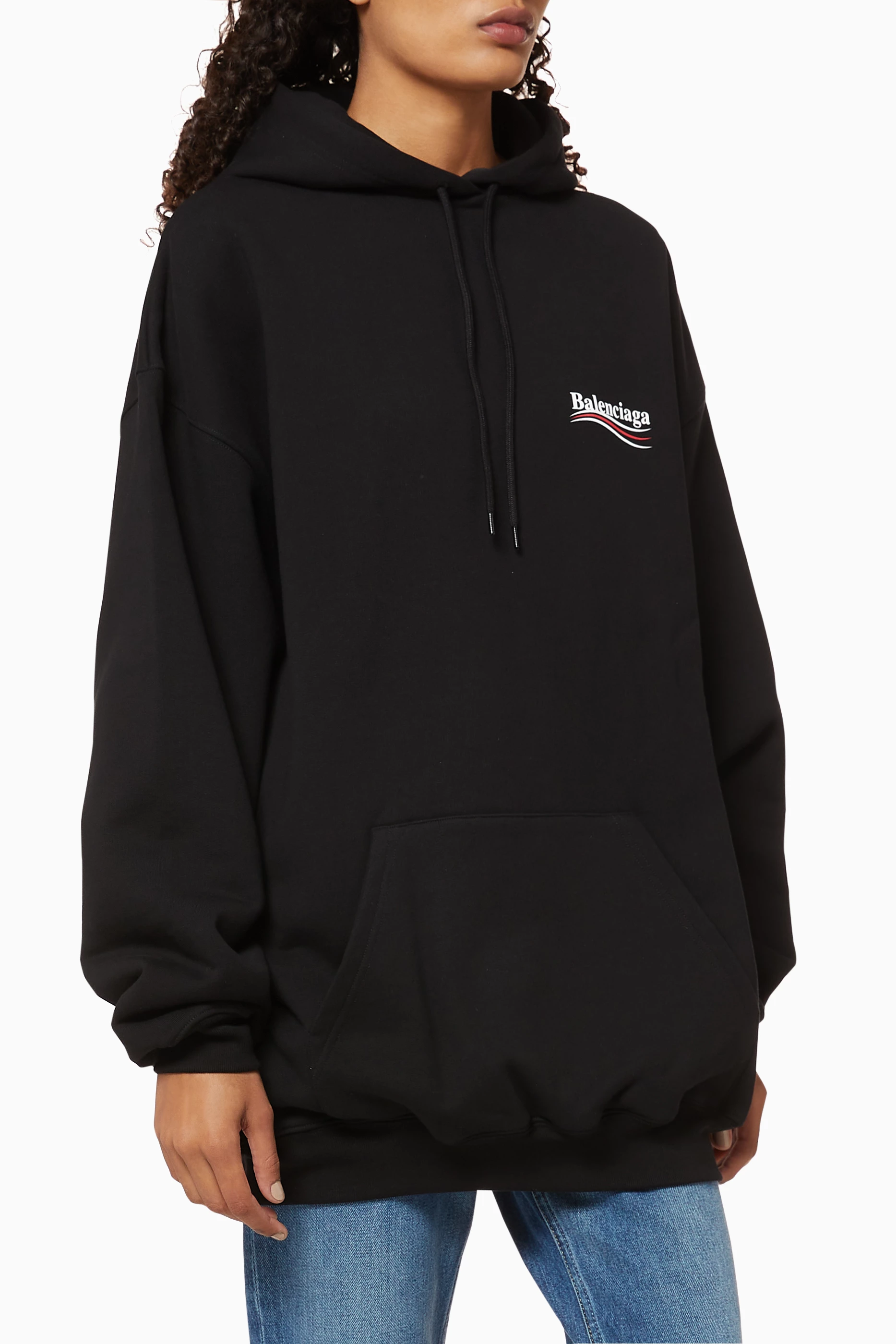 Balenciaga black campaign 2025 logo sweatshirt