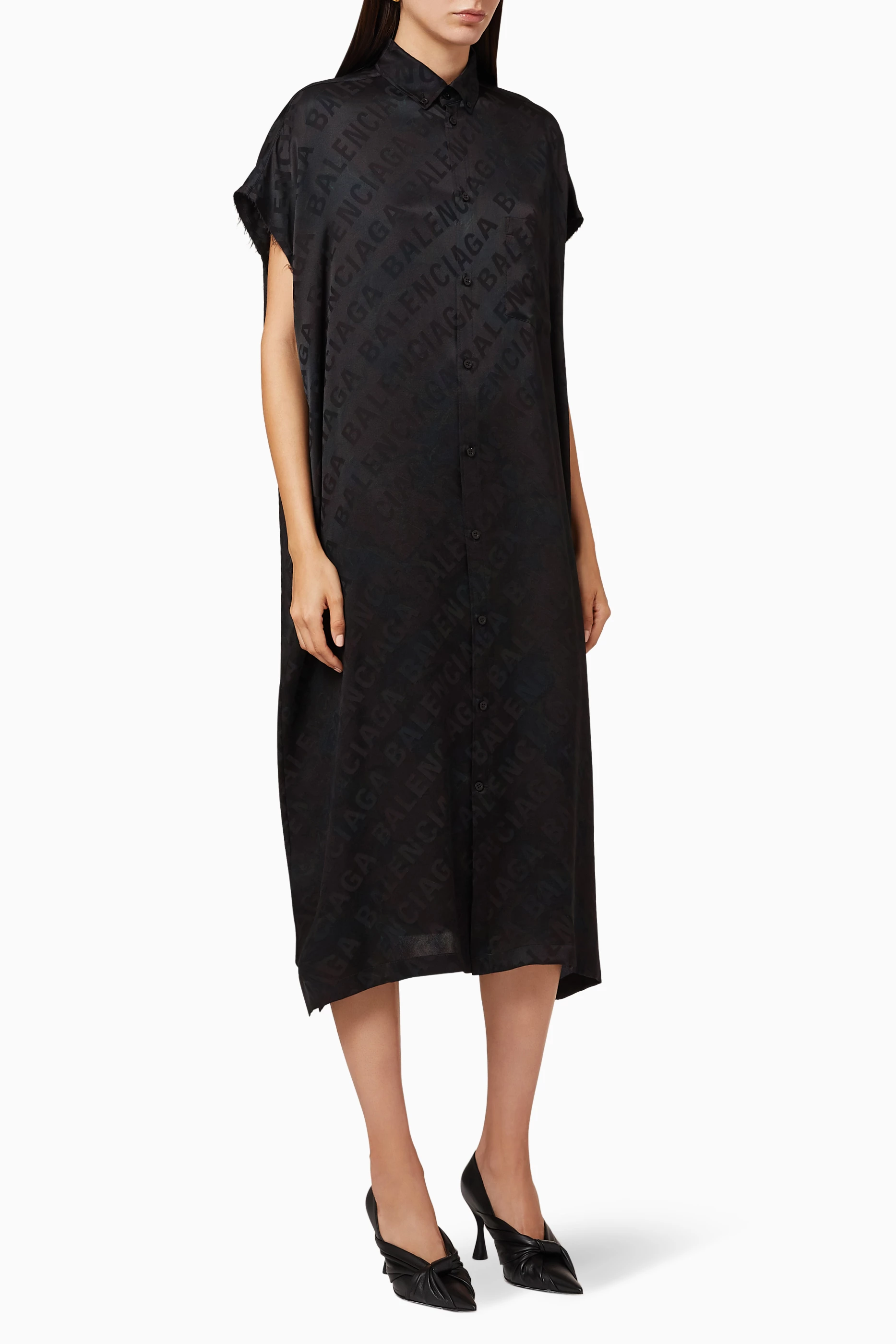 Balenciaga black dress deals