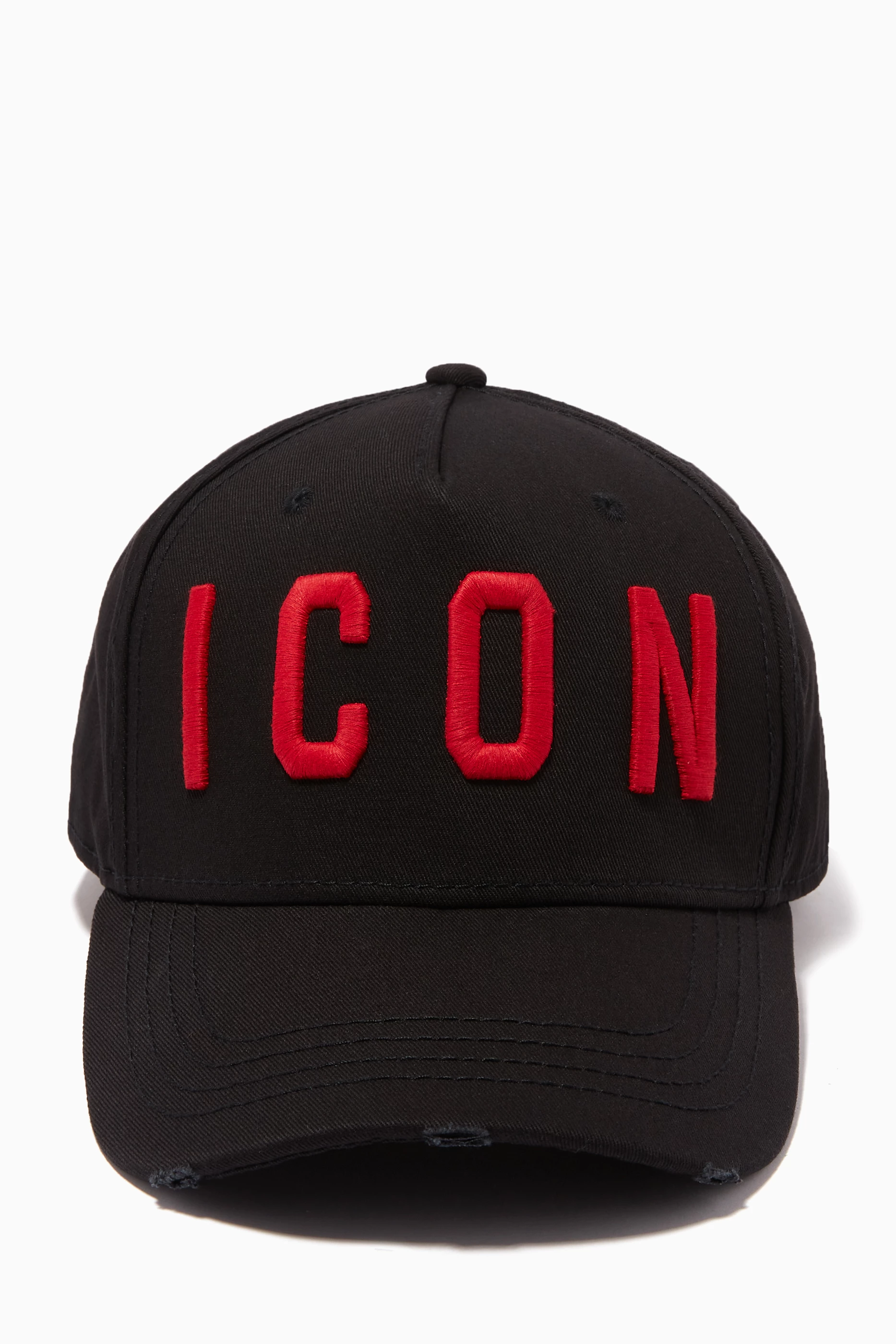 Buy Dsquared2 Black Icon Logo Cotton Cap for Men in UAE Ounass