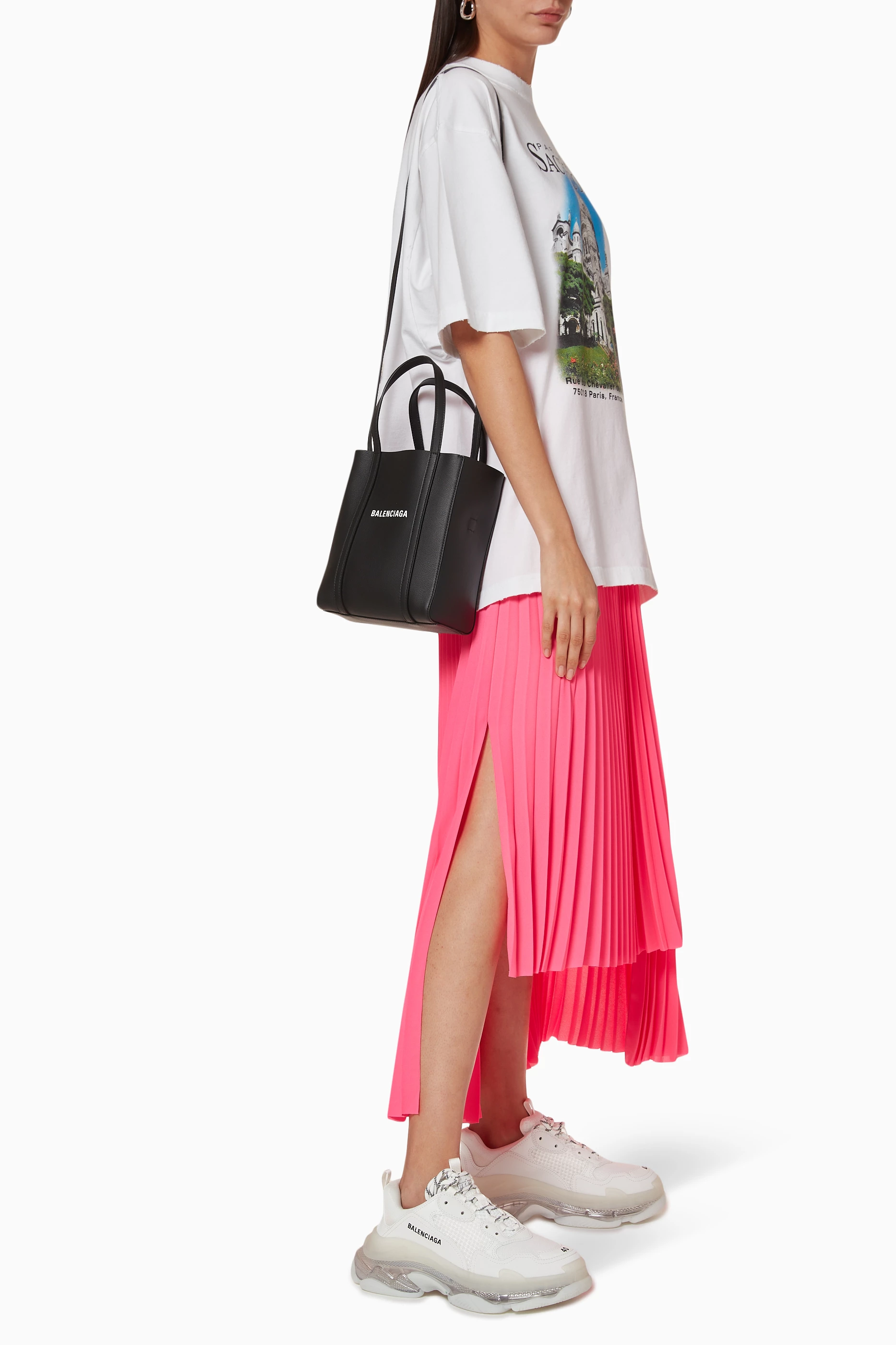 Buy Balenciaga Black Everyday XXS Tote Bag in Smooth Calfskin for