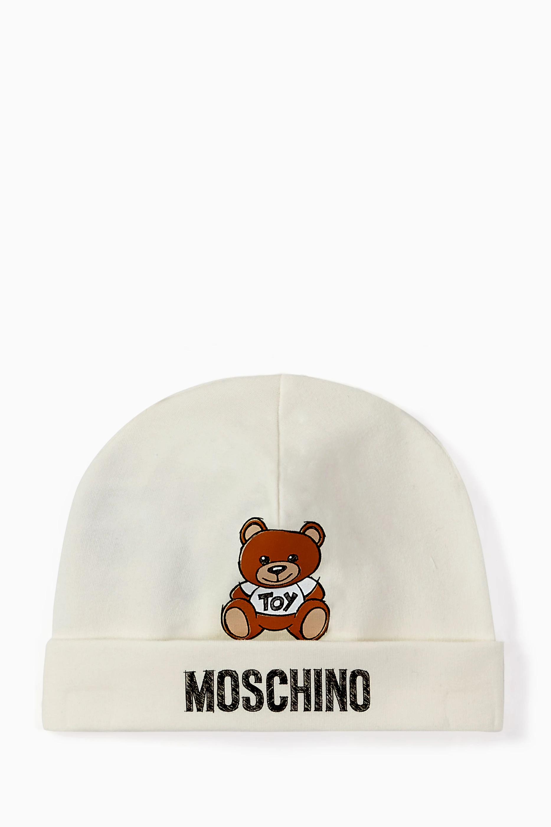 Buy Moschino White Bear Logo Hat for UNISEX in UAE Ounass