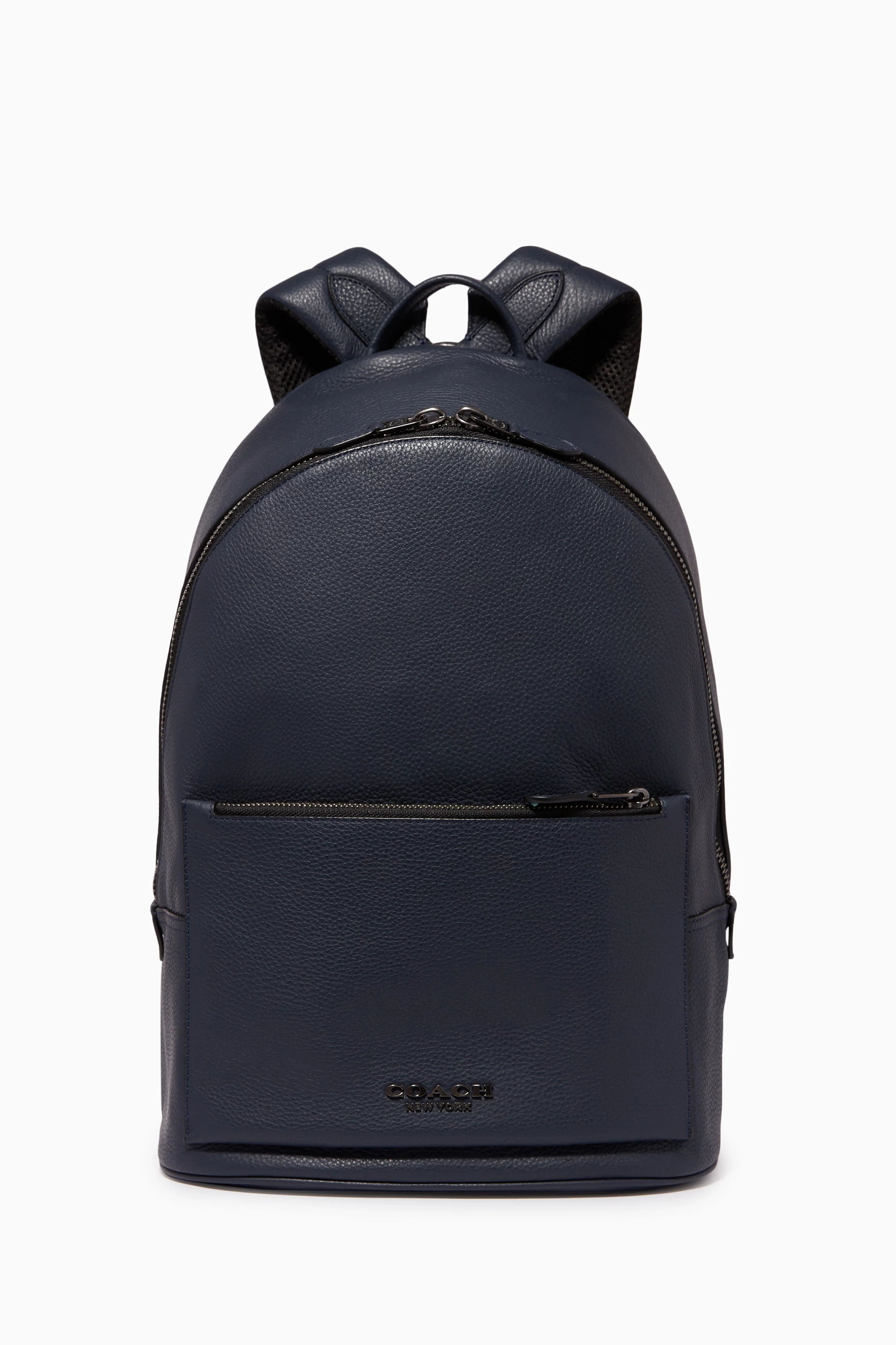 Buy Coach Blue Metropolitan Soft Backpack in Polished Pebble Leather for Men in UAE Ounass