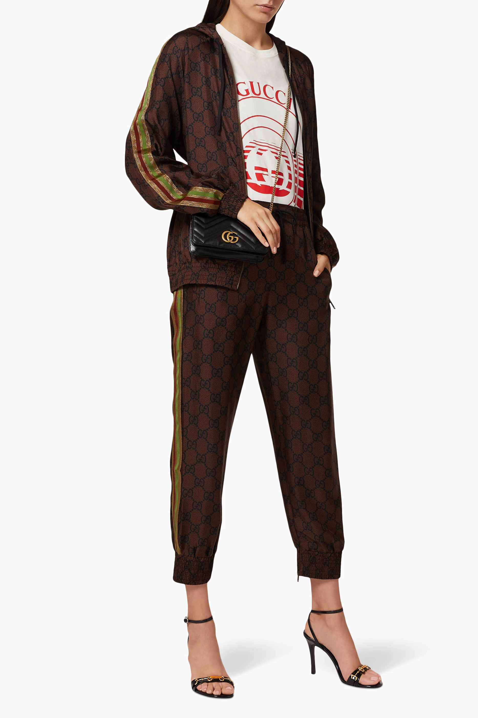 GG Supreme silk trouser in Brown Ready-to-wear