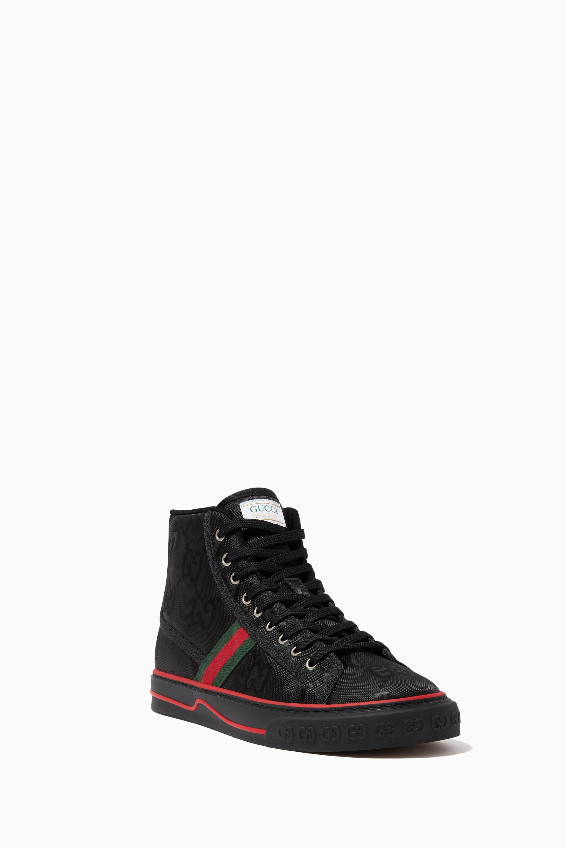 Buy Gucci Black Off The Grid High Top Sneakers in GG Nylon for Men