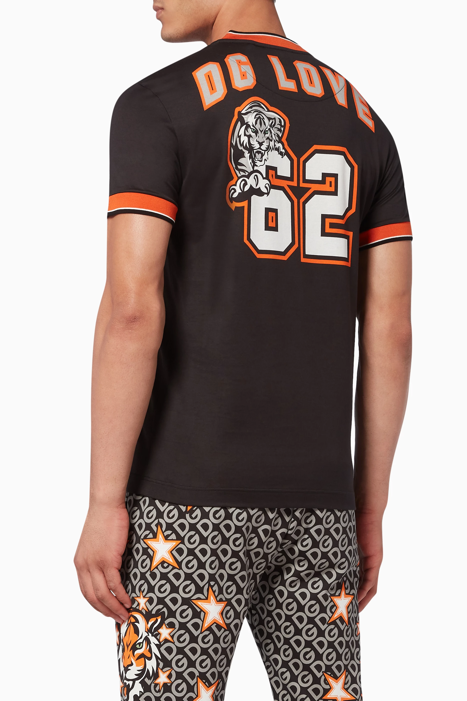 Buy Dolce Gabbana Black DG King Cotton T Shirt for Men in UAE Ounass