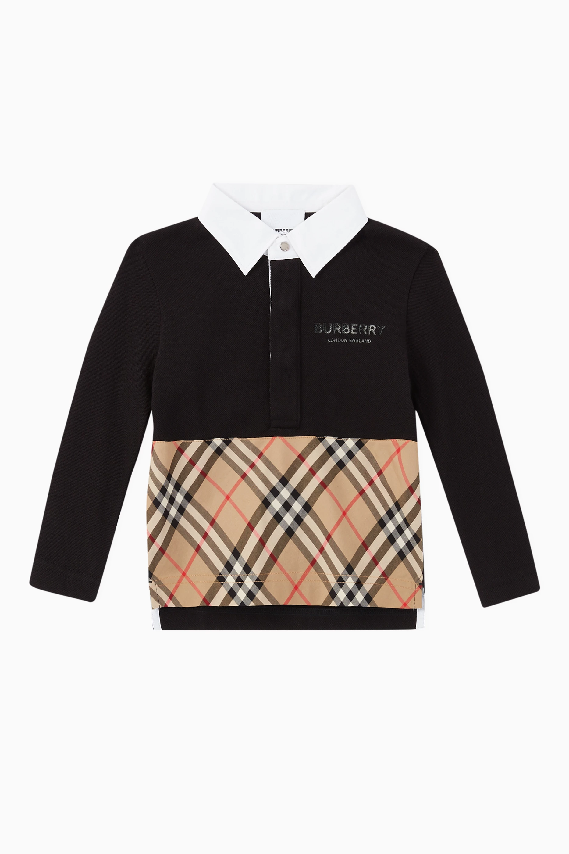 Burberry long hot sale sleeve polo