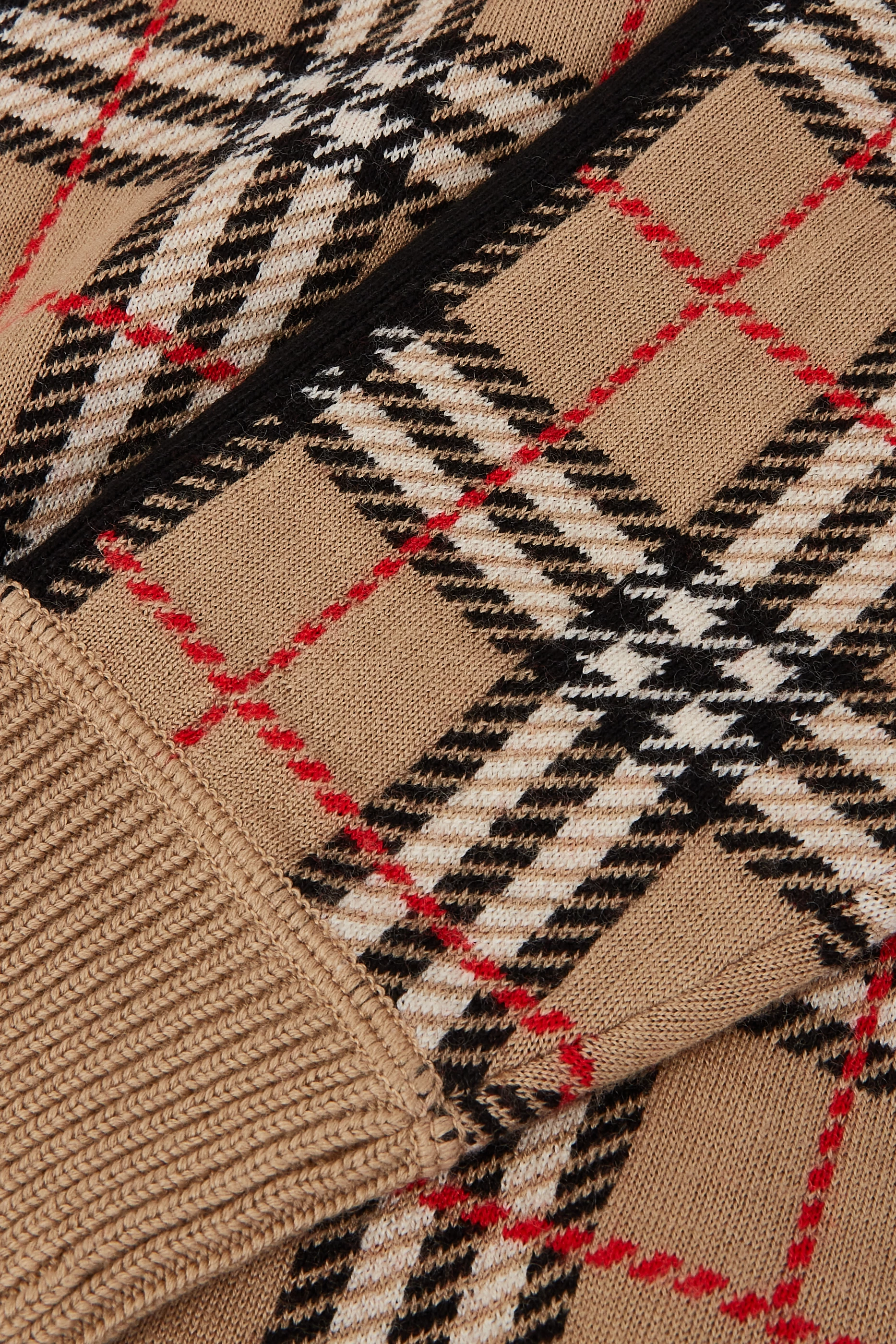 Buy Burberry Neutral Vintage Check Merino Wool Sweater for Boys in
