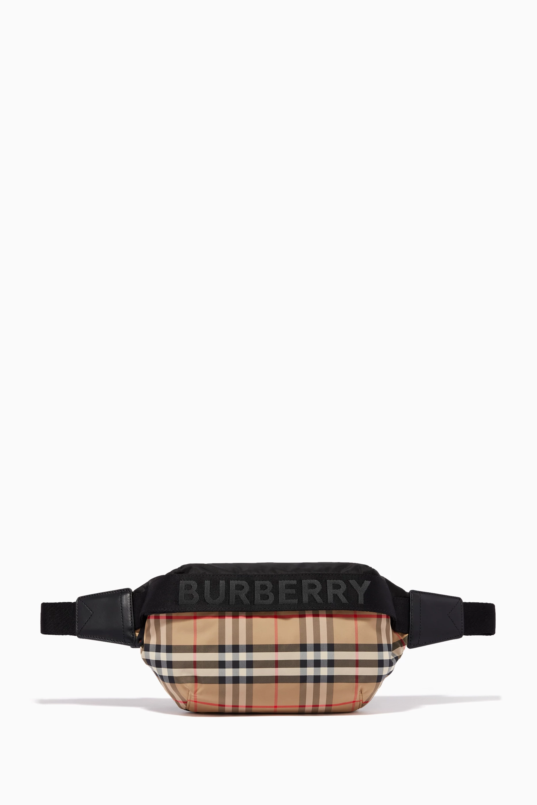 Buy Burberry Neutral Medium Belt Bag in Vintage Check Nylon for