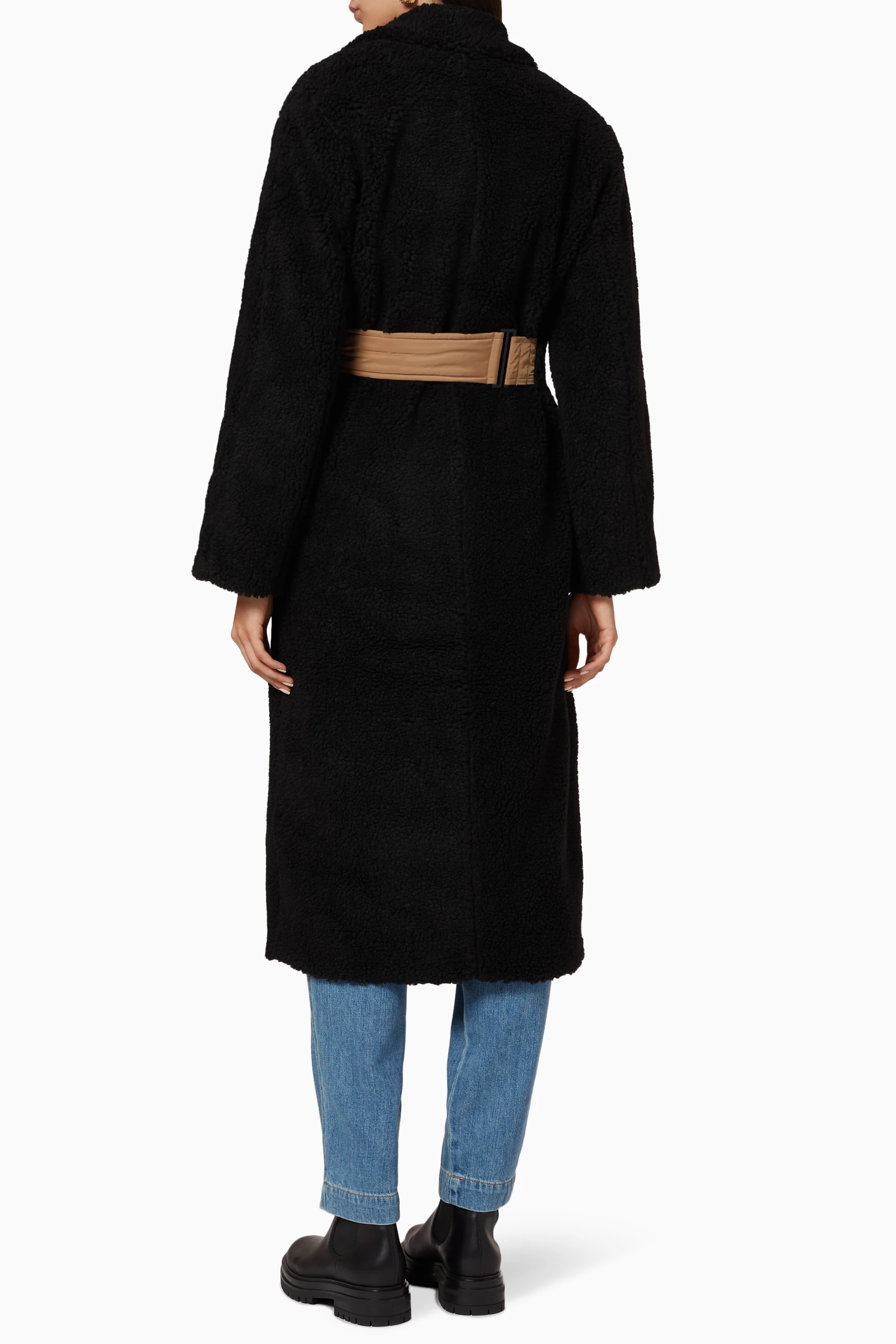 Ganni teddy wrap store coat