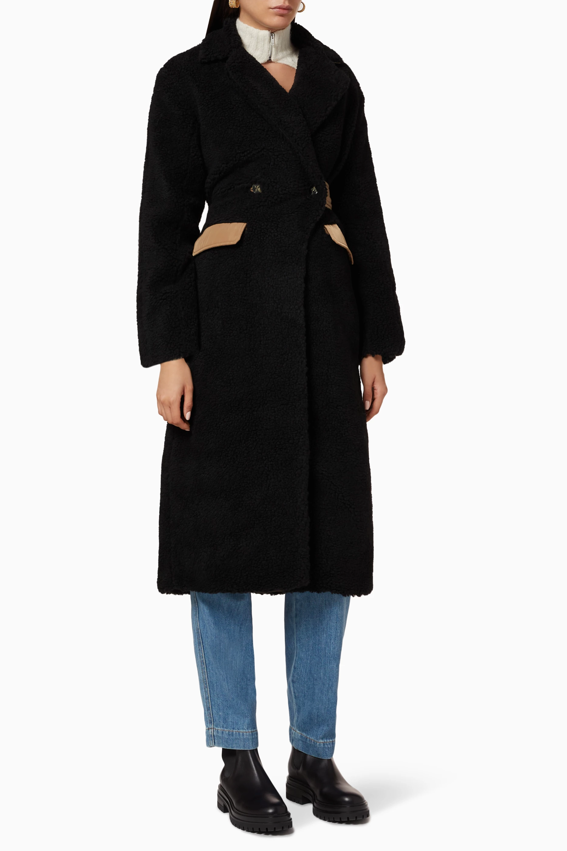 Ganni online teddy coat