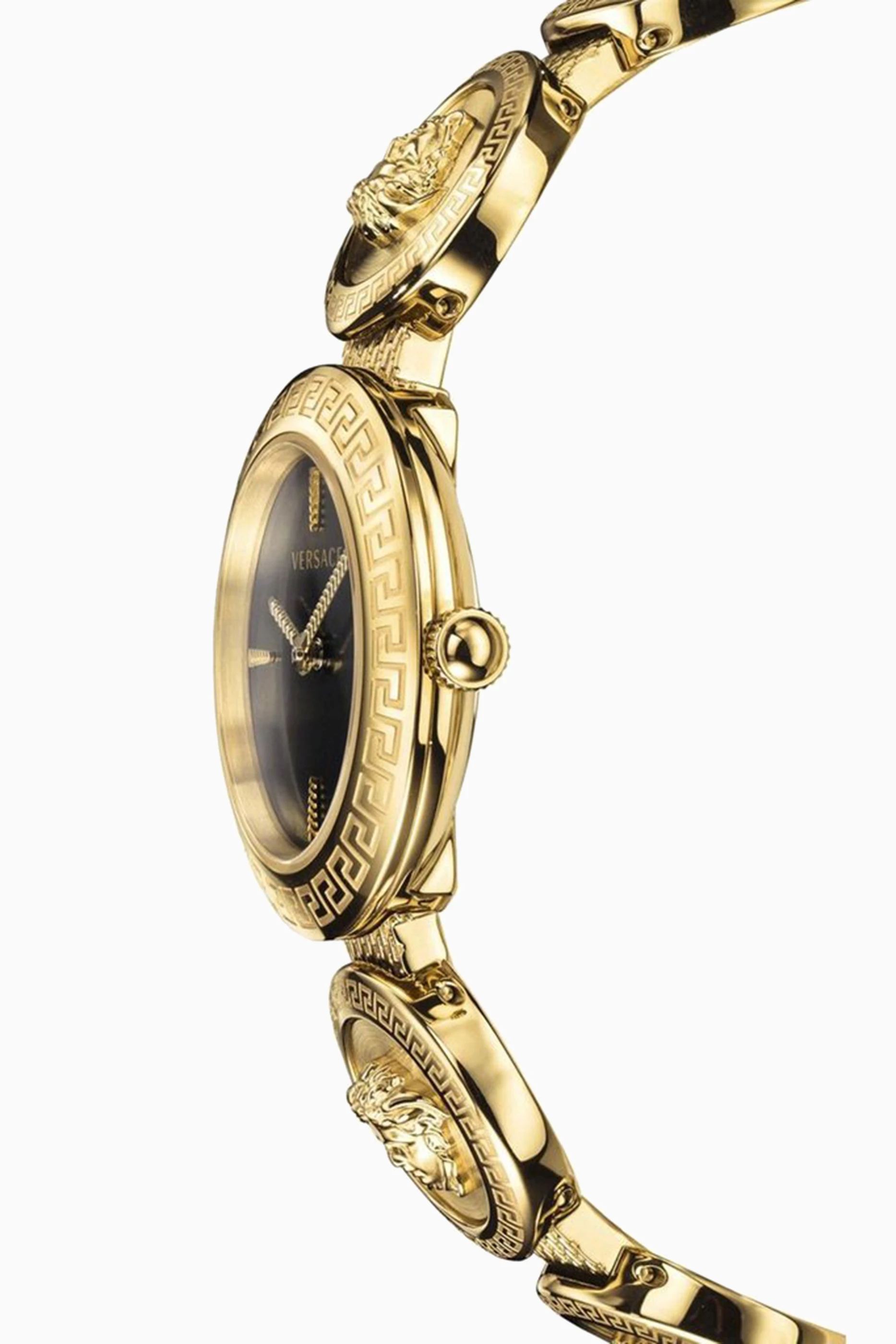 Gold medusa stud outlet icon bracelet watch