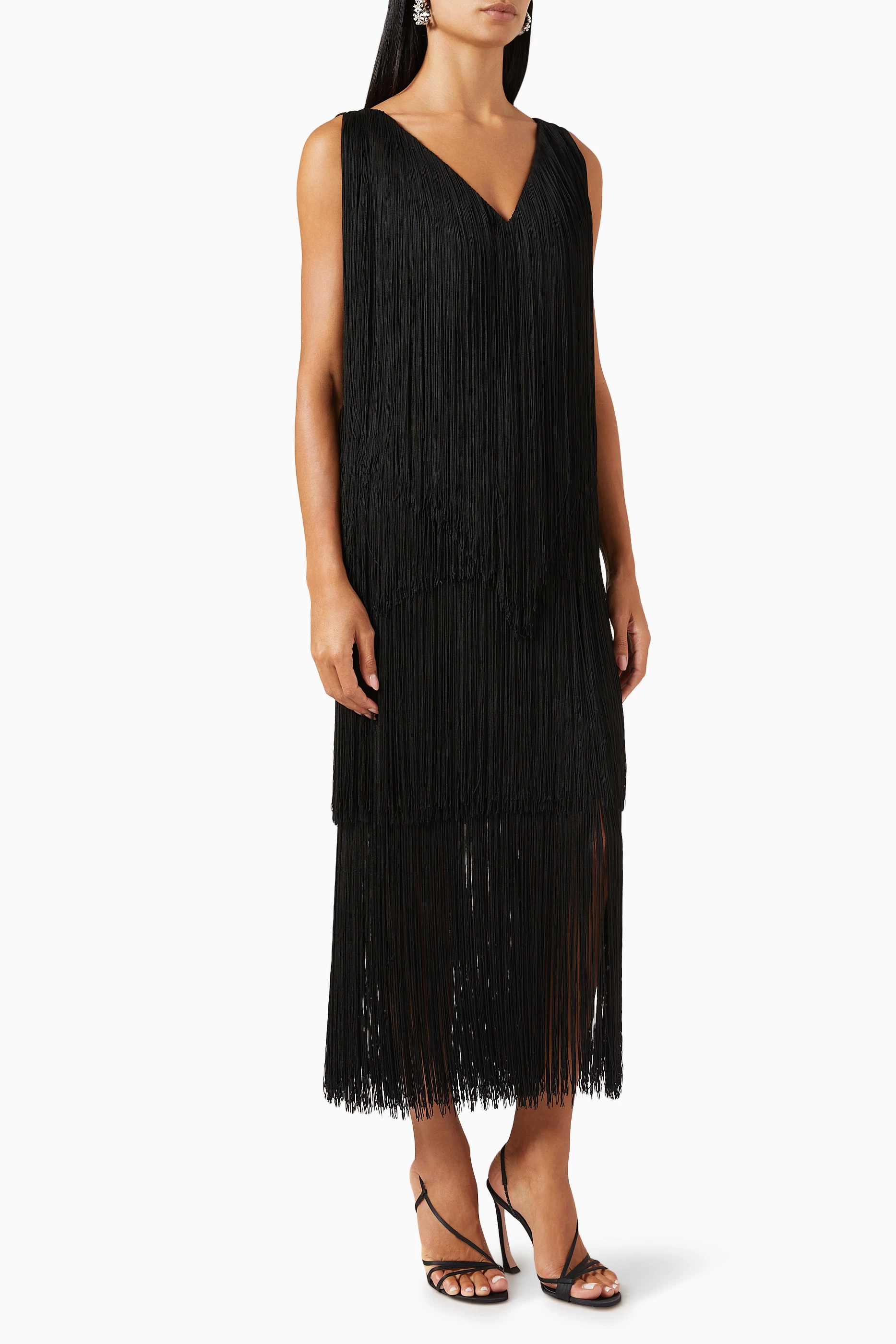 Bcbg fringe dress outlet