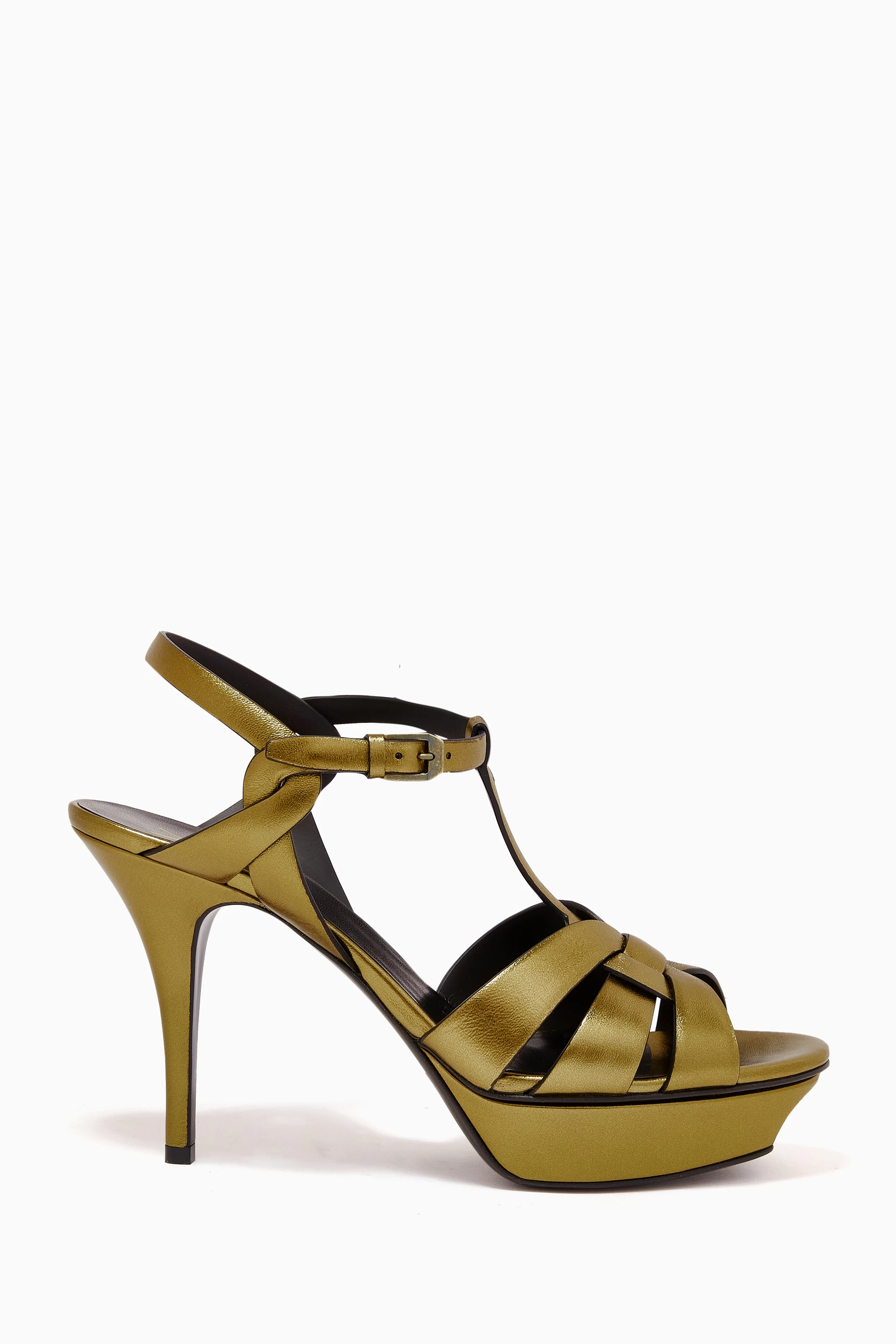 Saint laurent gold discount sandals