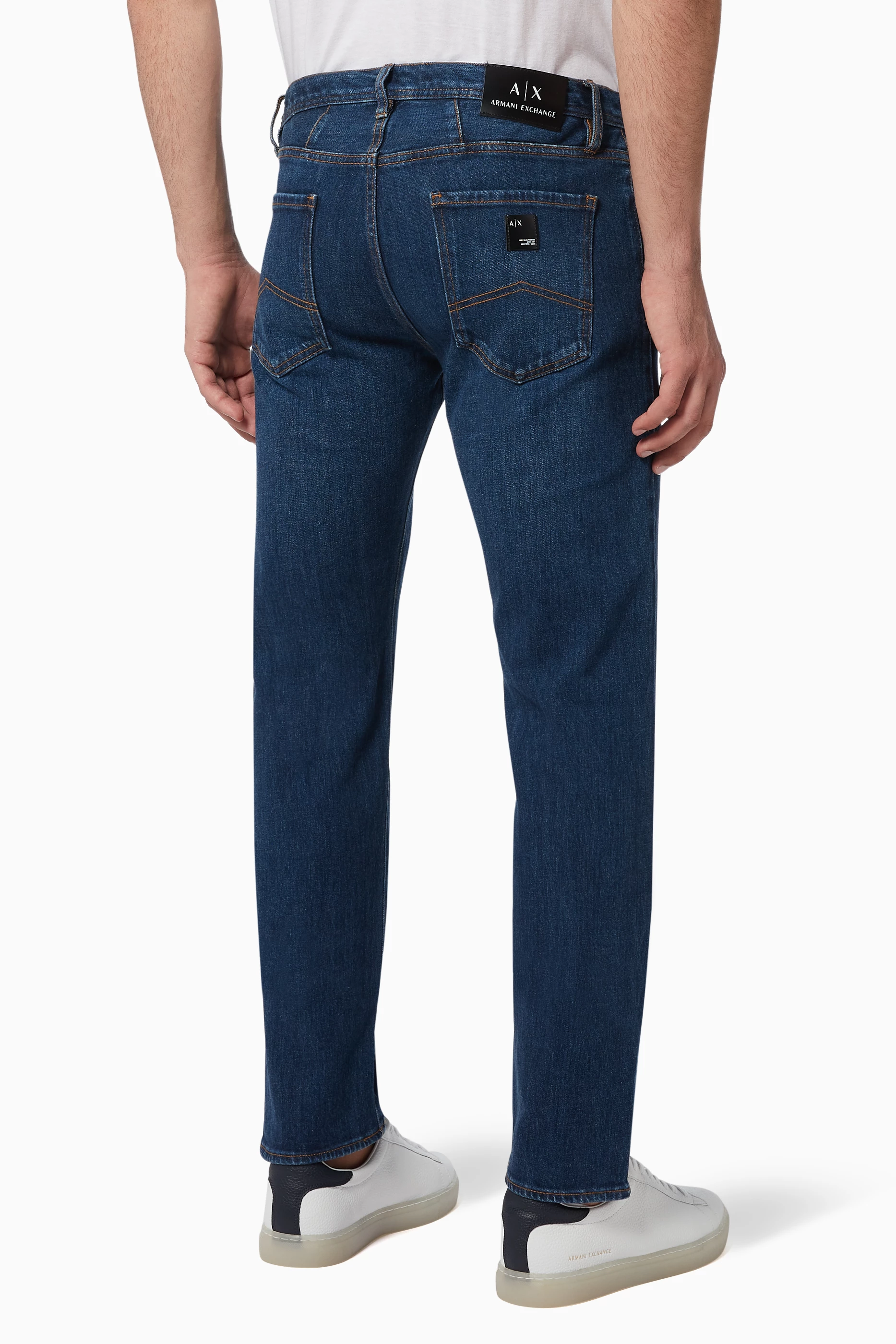 Buy Armani Exchange Blue J16 Straight Fit Denim Jeans for Men in