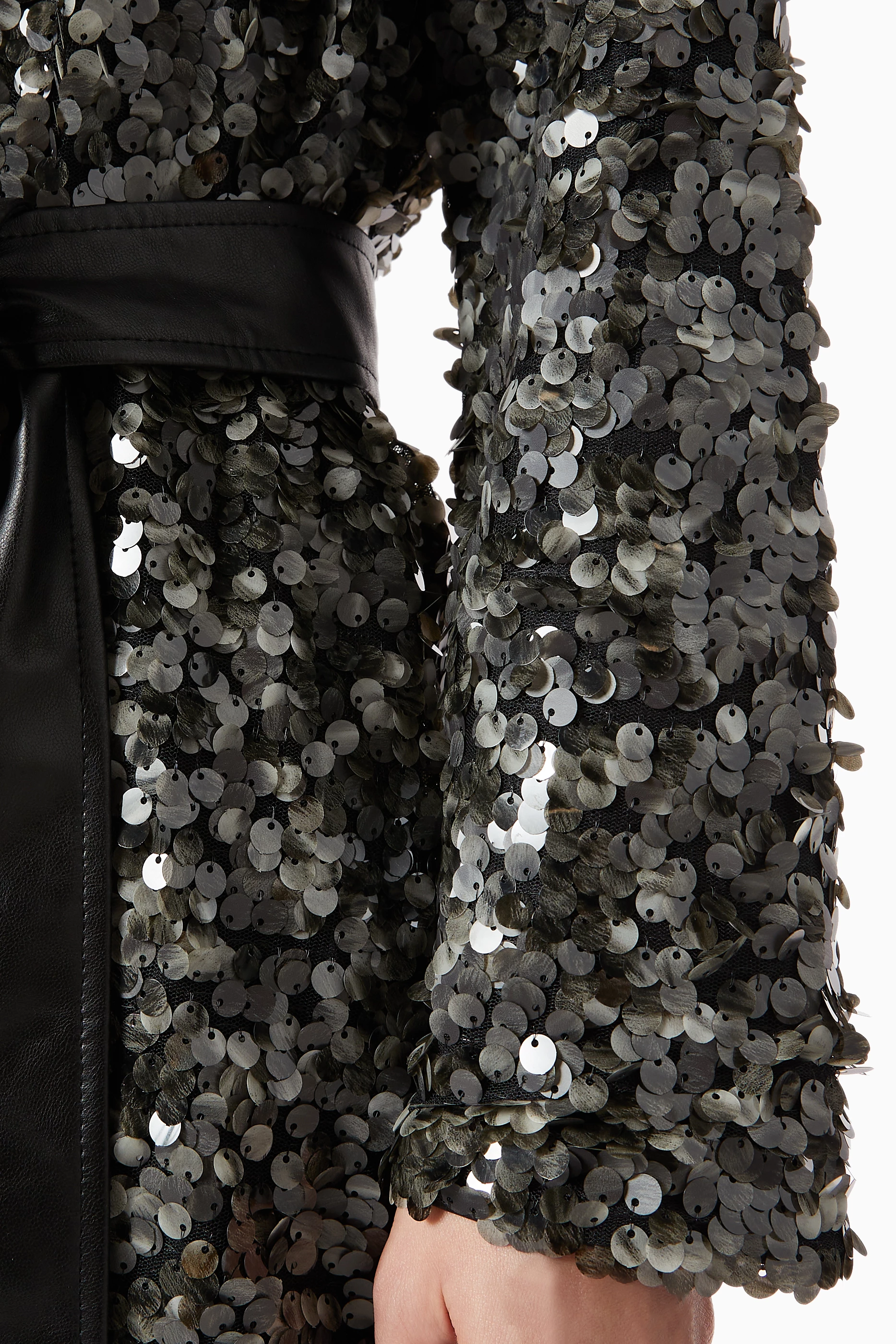 Anouki sequin trench top