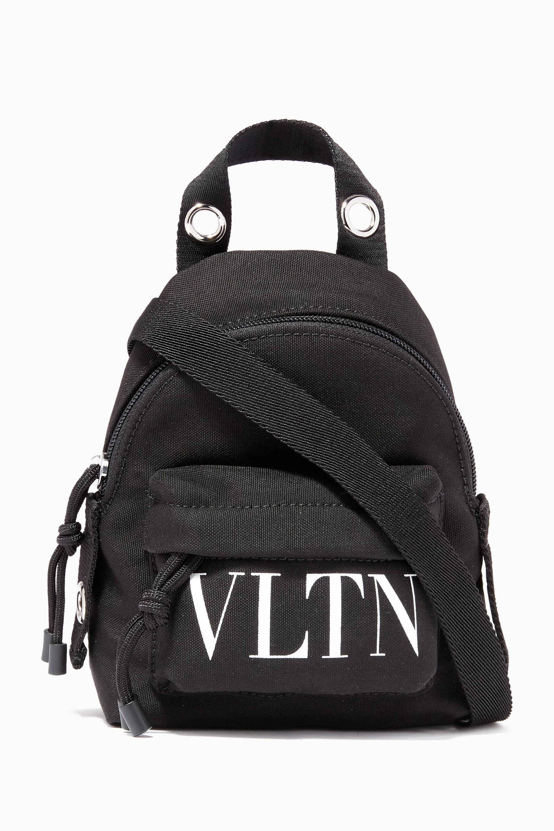 Buy Valentino Garavani Black Valentino Garavani VLTN Mini Backpack in Nylon for Men in UAE Ounass