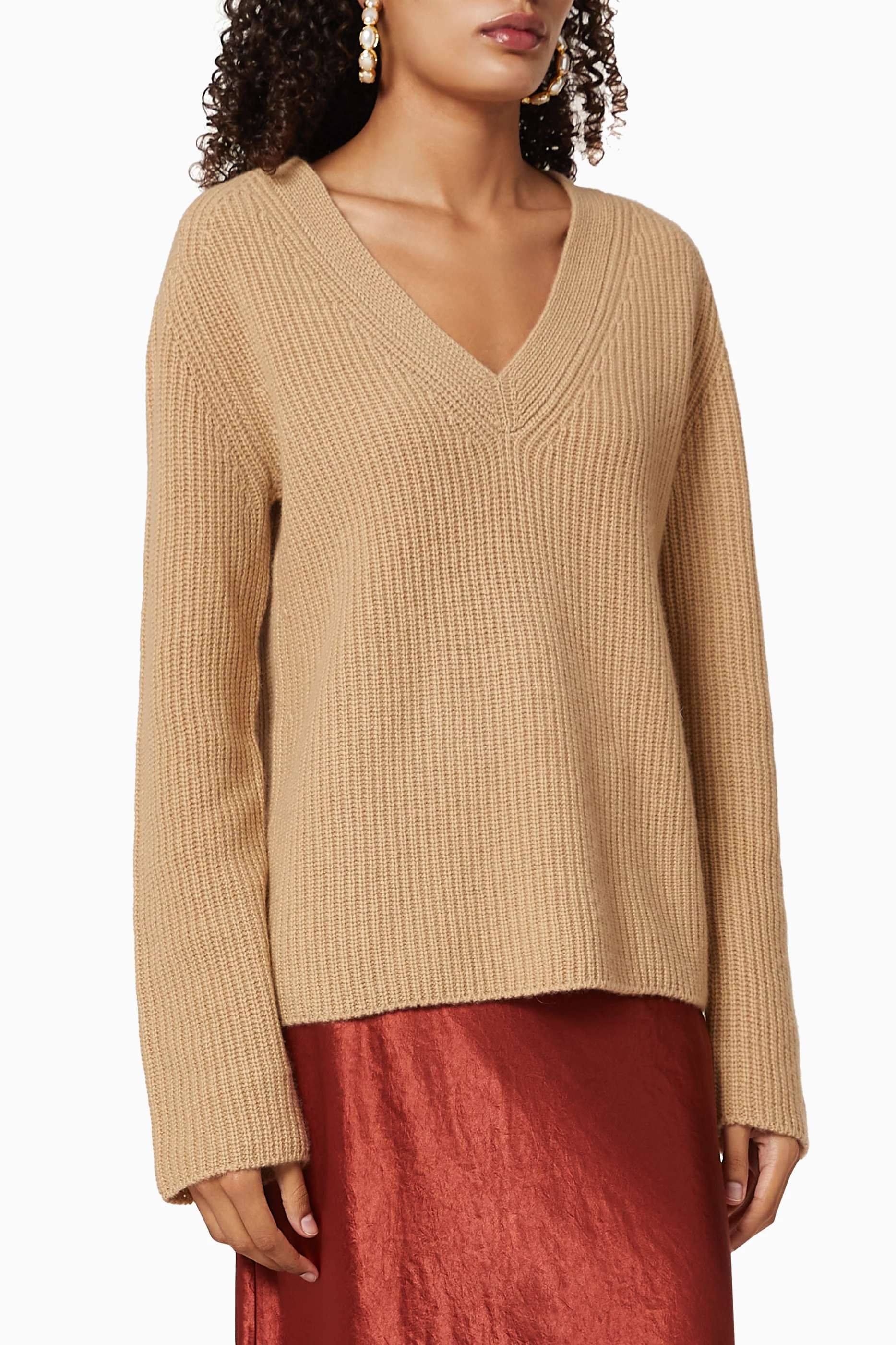 Vince shaker shop rib cashmere pullover