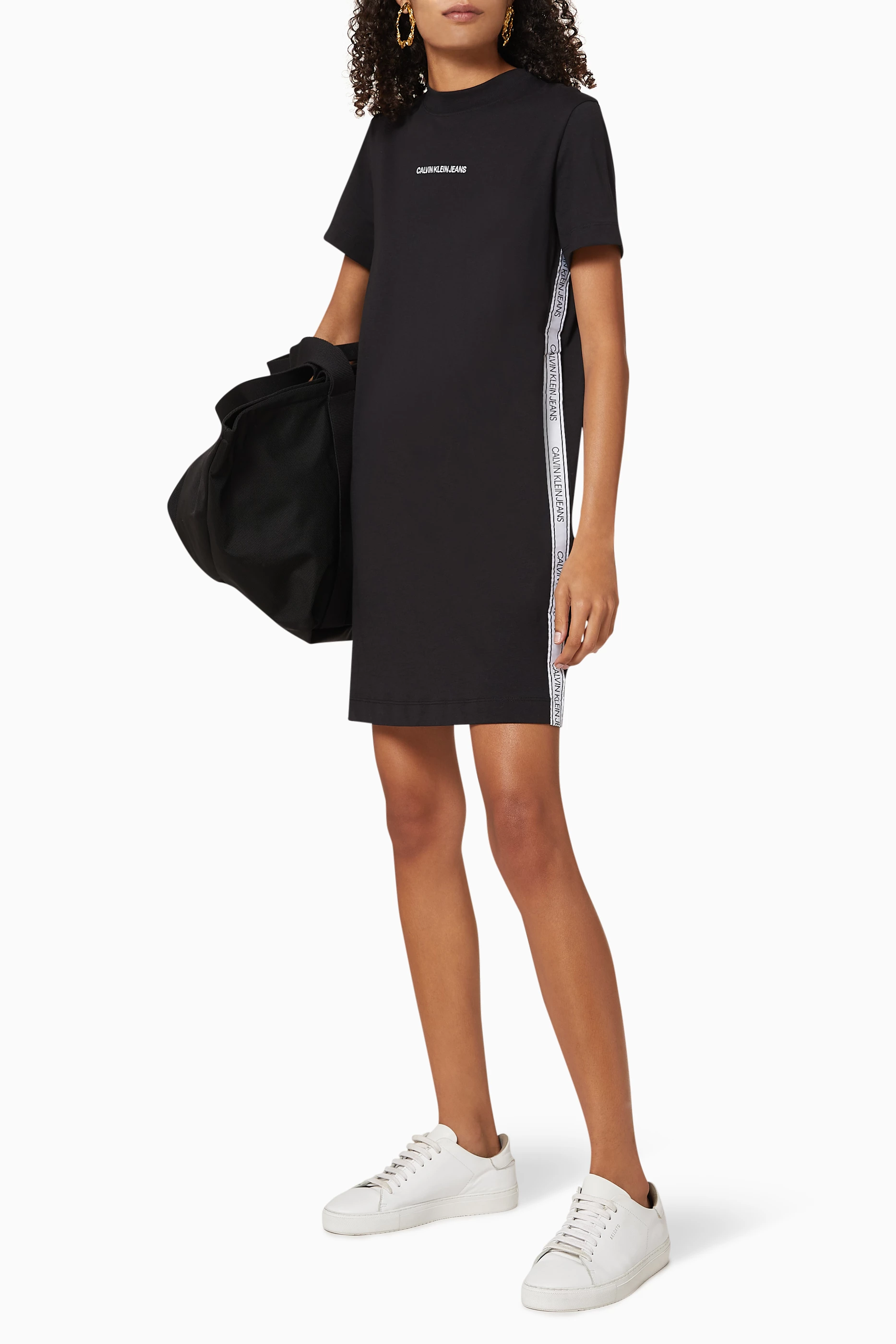 Calvin klein black t shirt dress store