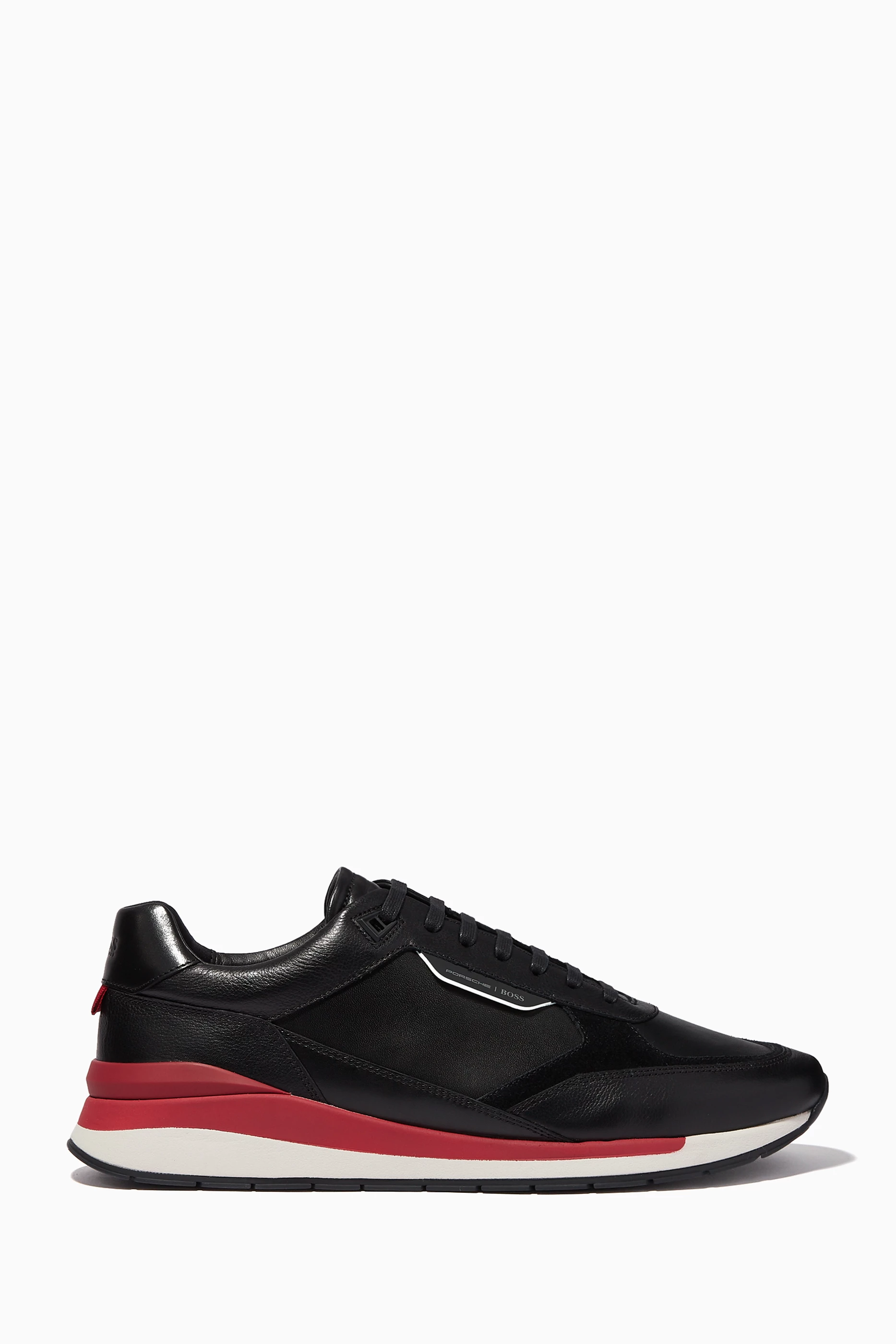 Buy BOSS Black Element Sneakers in Mixed Leather for Men in UAE