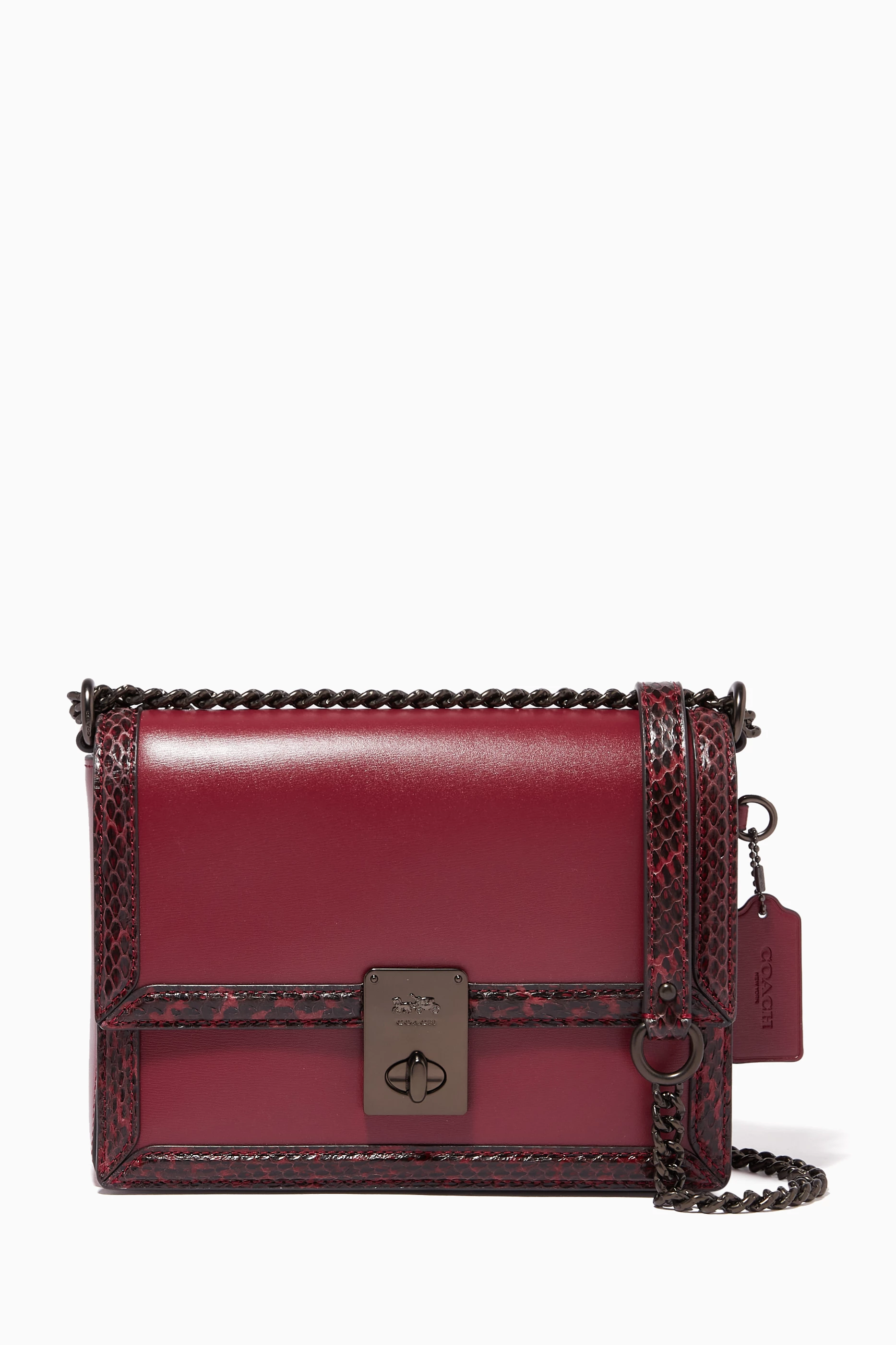 Hutton shoulder bag in snakeskin clearance