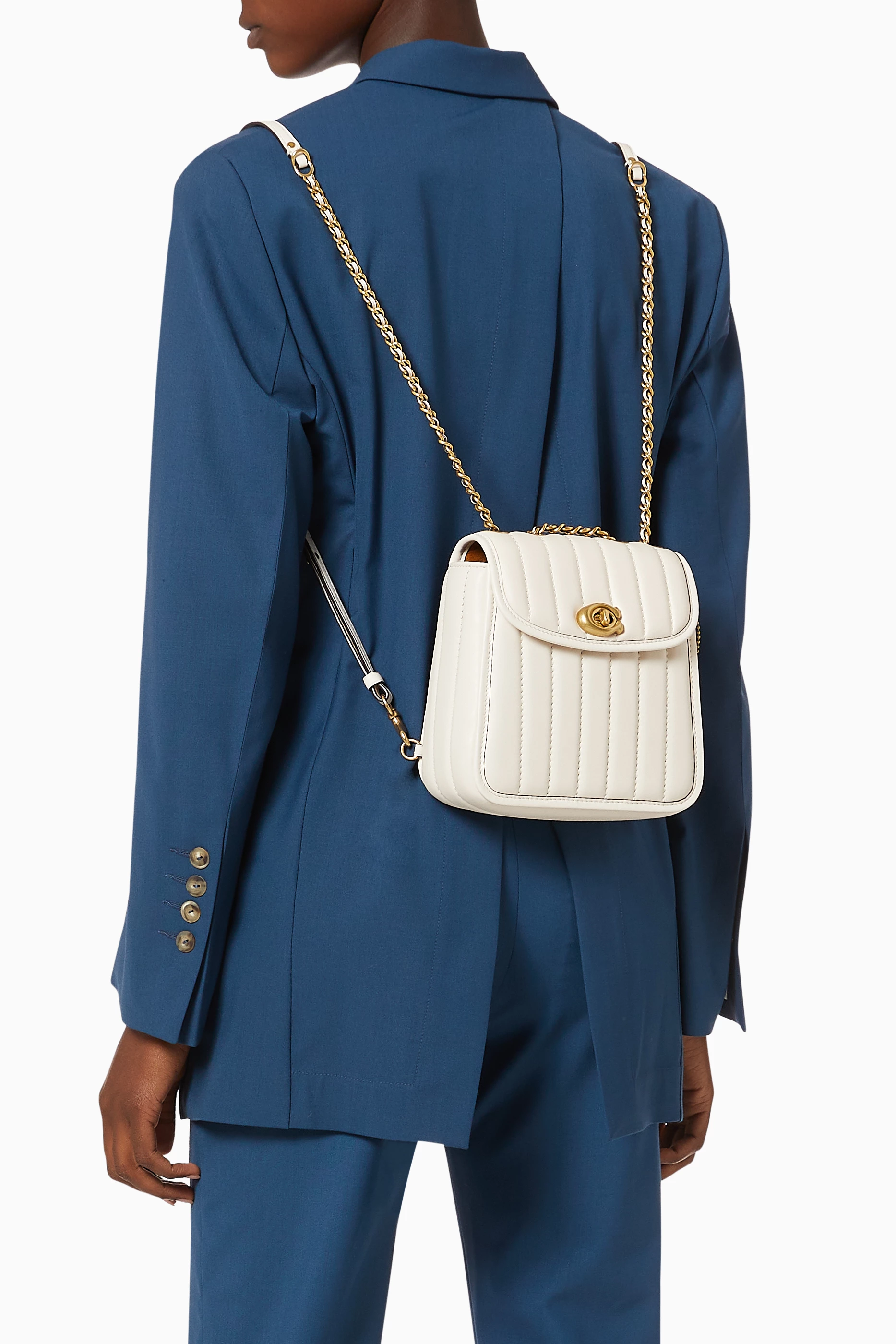 Coach parker sale backpack white