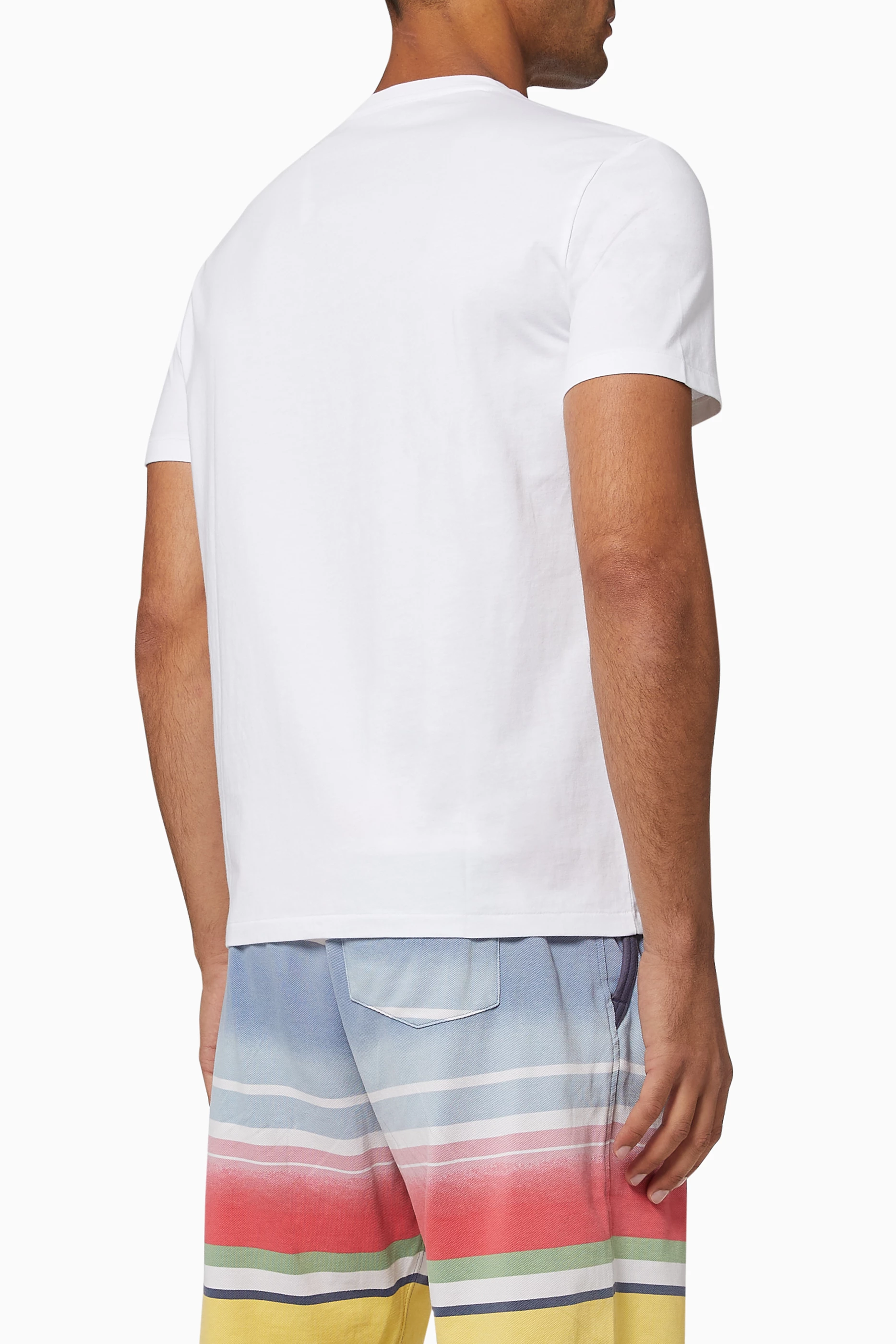 Buy Polo Ralph Lauren White Custom Slim Fit V Neck Cotton T Shirt