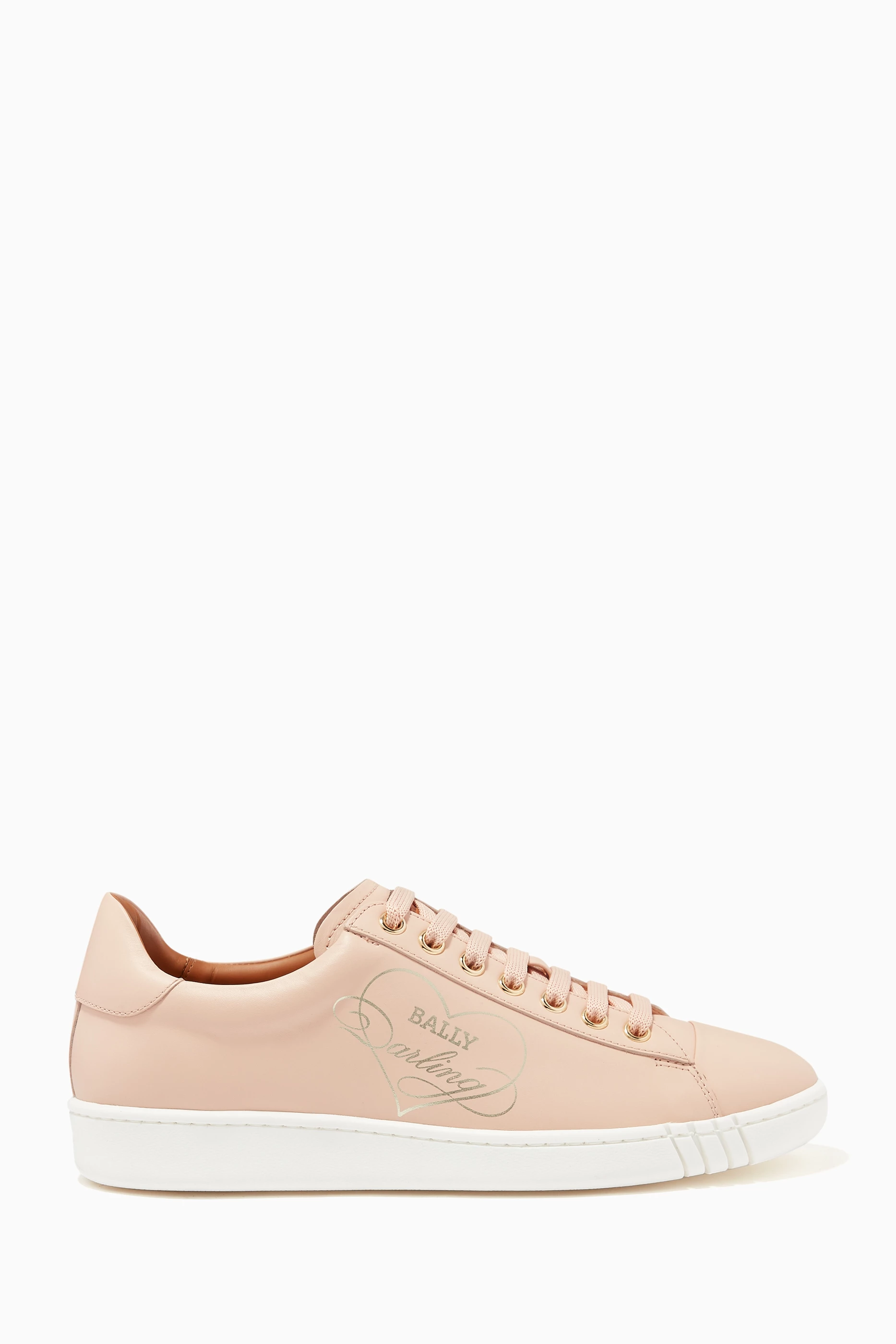 Buy Bally White Wivian Darling Sneakers in Leather for Women in UAE Ounass