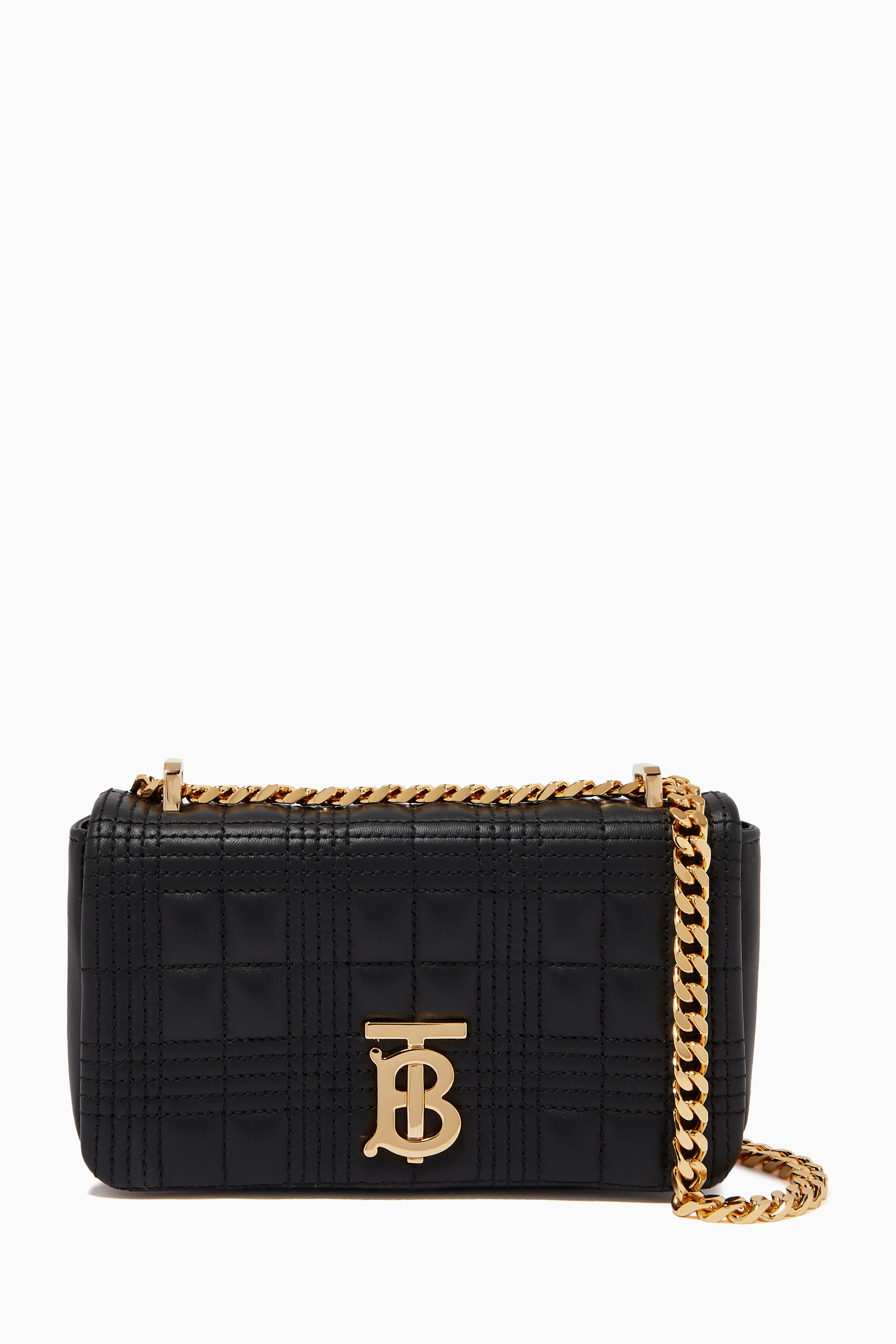Burberry small black shop bag