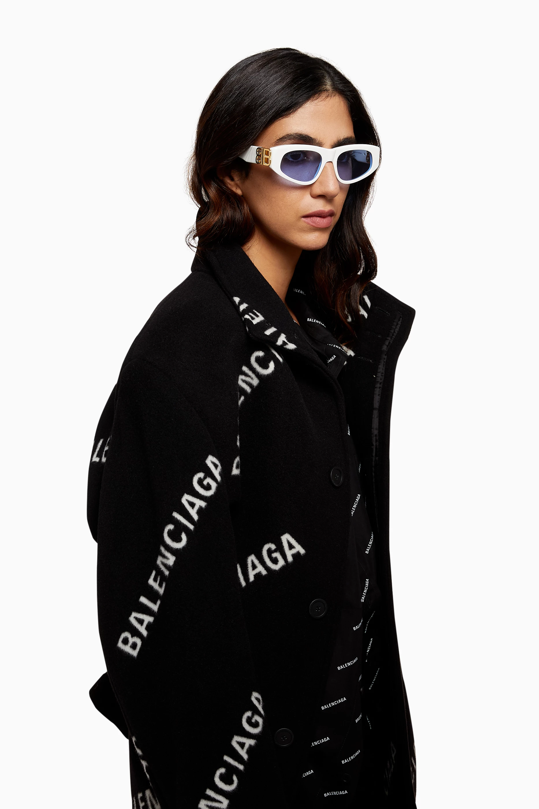 Buy Balenciaga Gold Dynasty D Frame Sunglasses in Acetate for