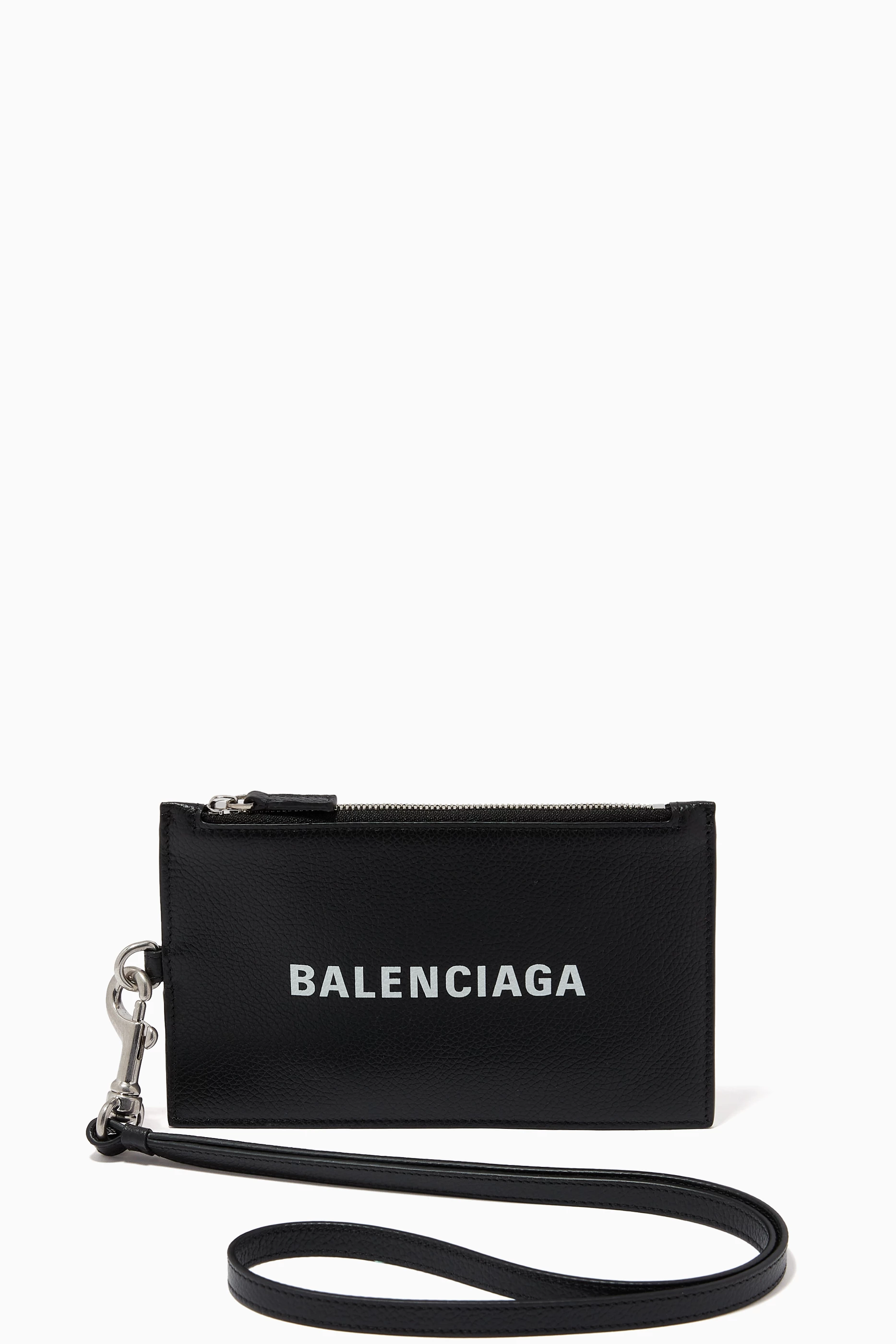 Buy Balenciaga Black Cash Passport Phone Zipped Holder in