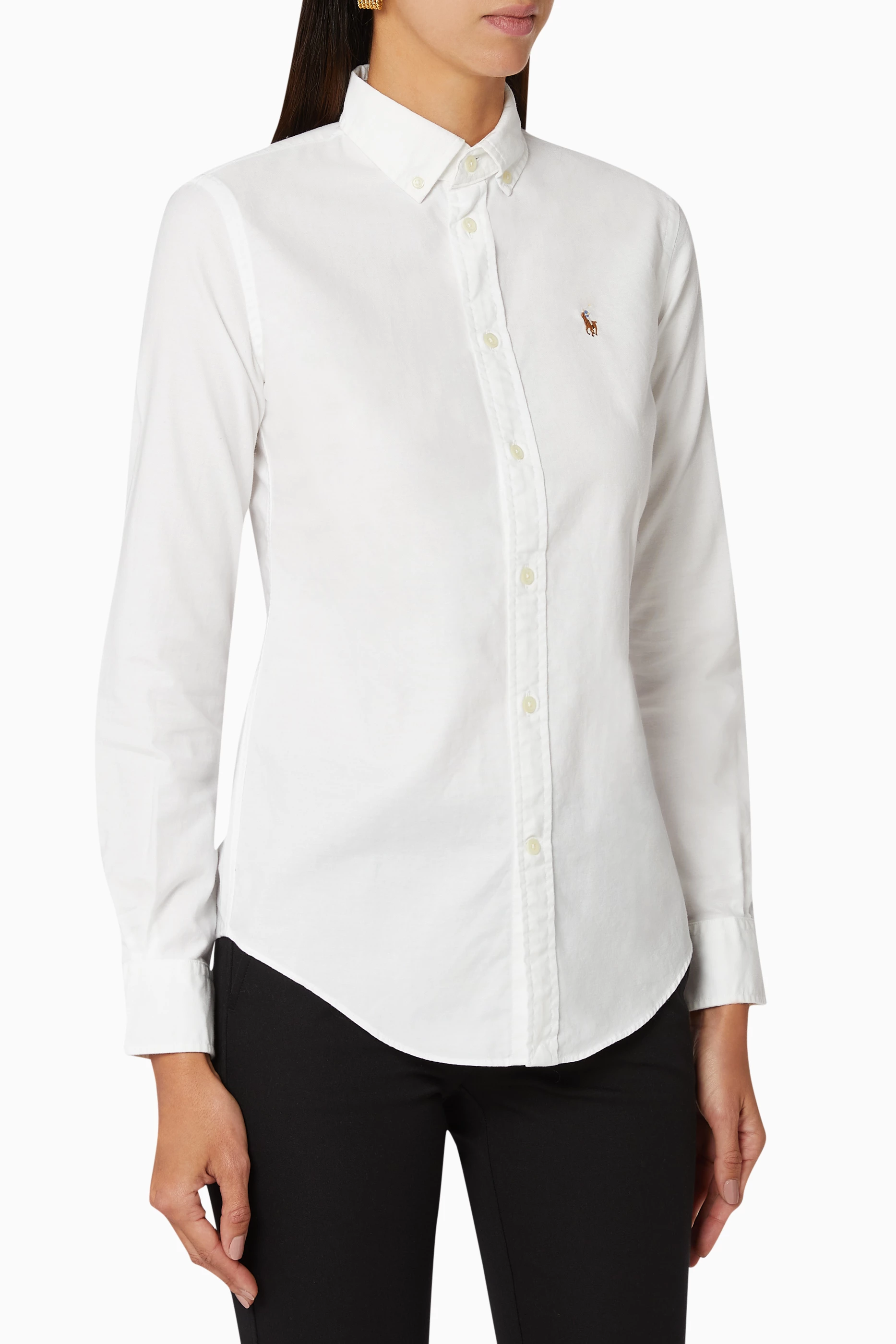 Ralph lauren slim fit oxford shirt womens clearance