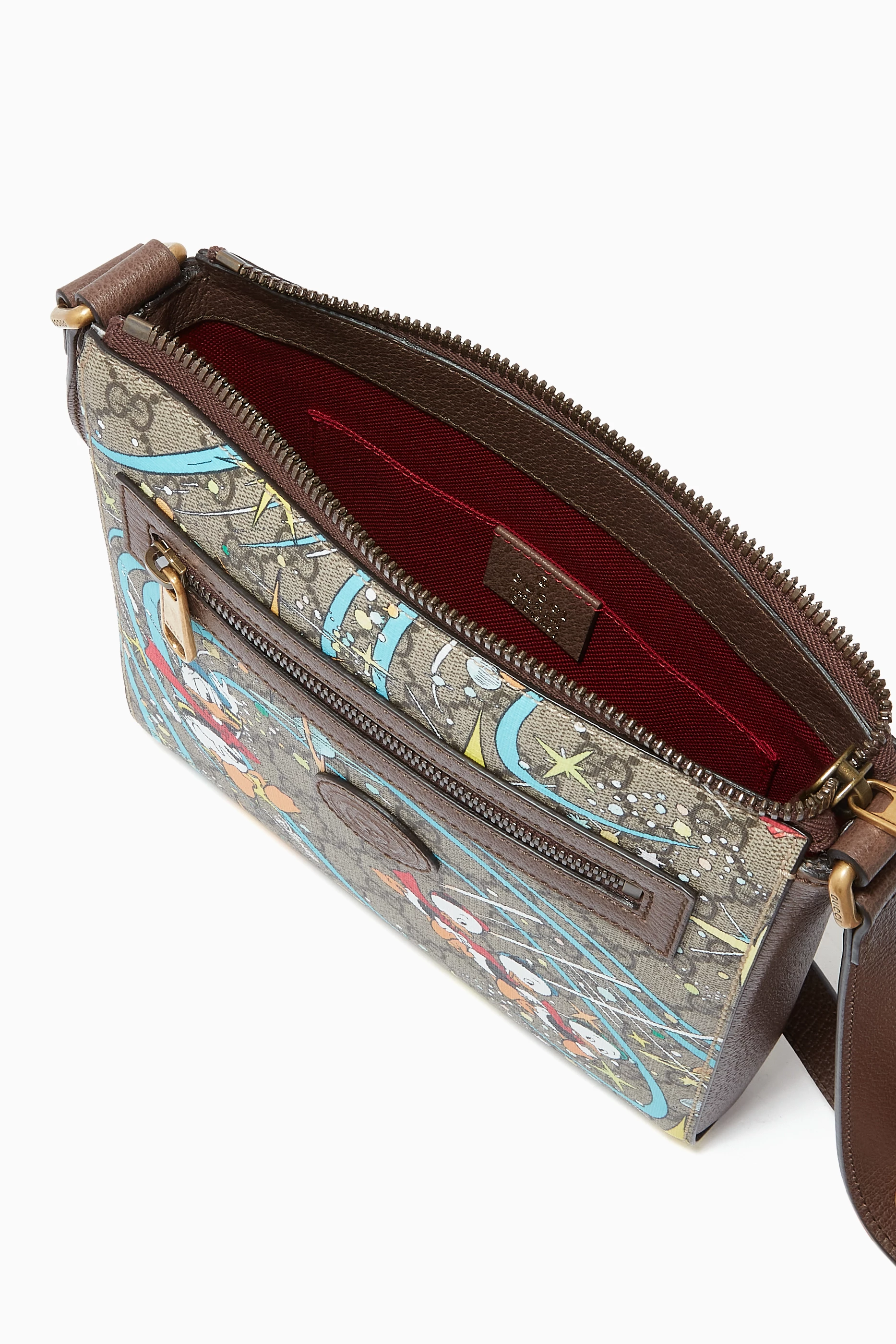 Buy Gucci Neutral x Disney Donald Duck Messenger Bag in GG