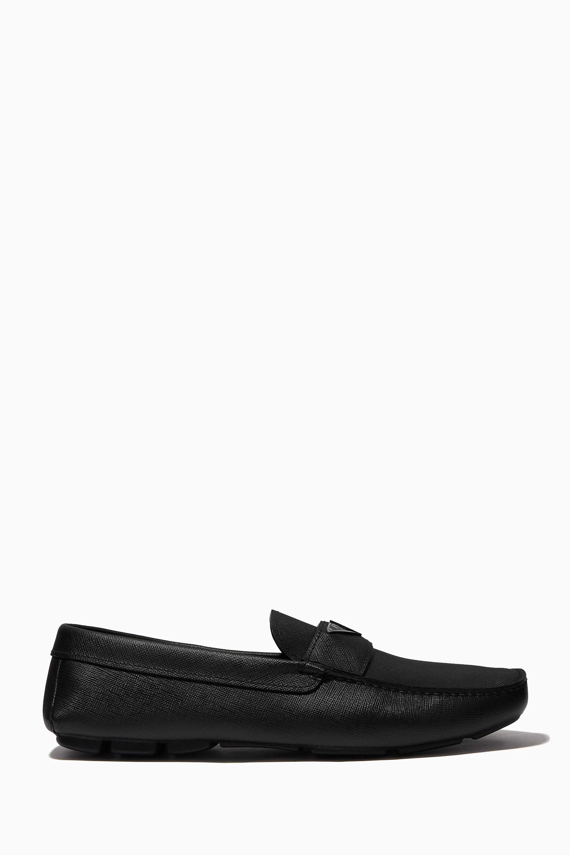 Prada sales loafers black