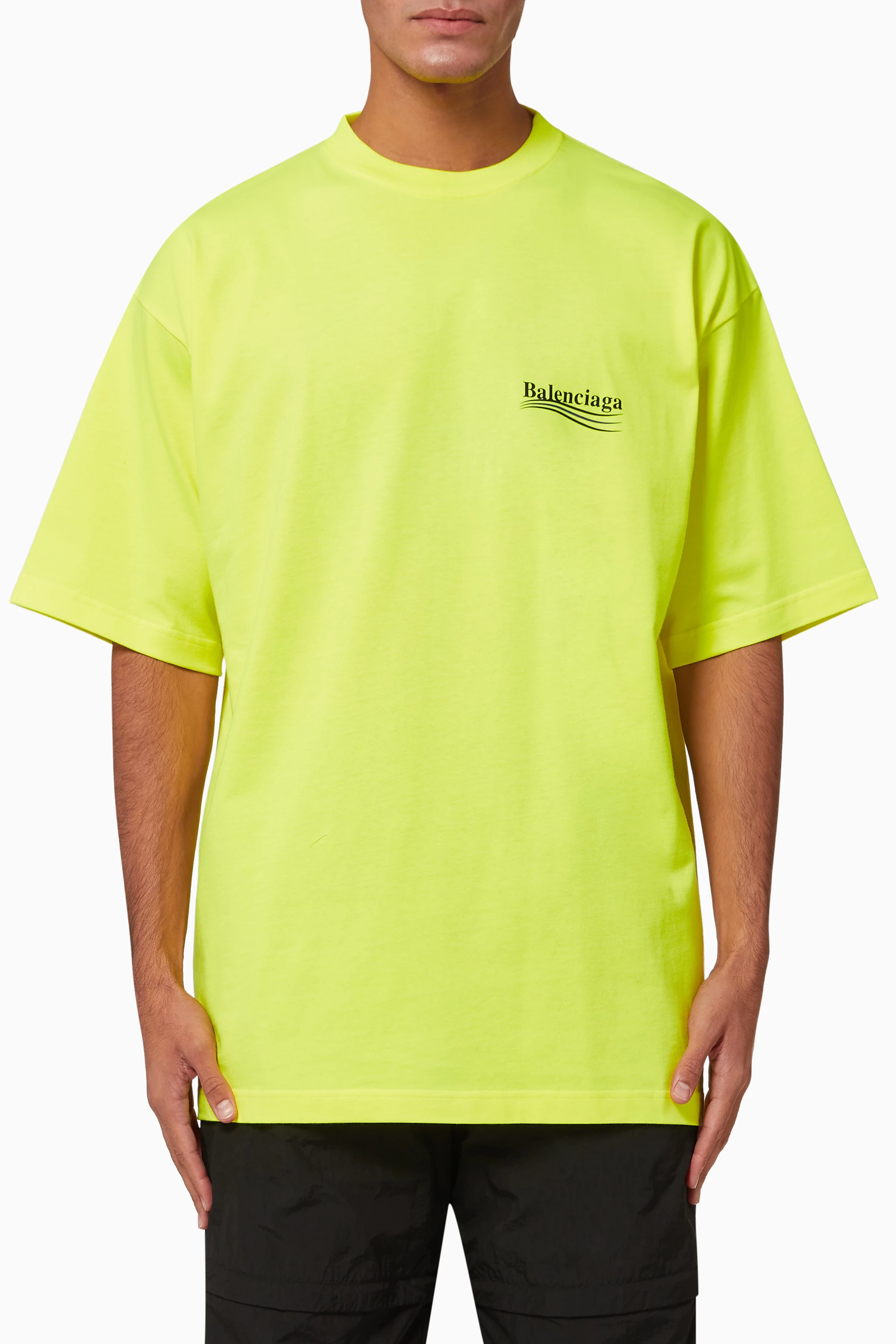 Balenciaga yellow t shirt discount