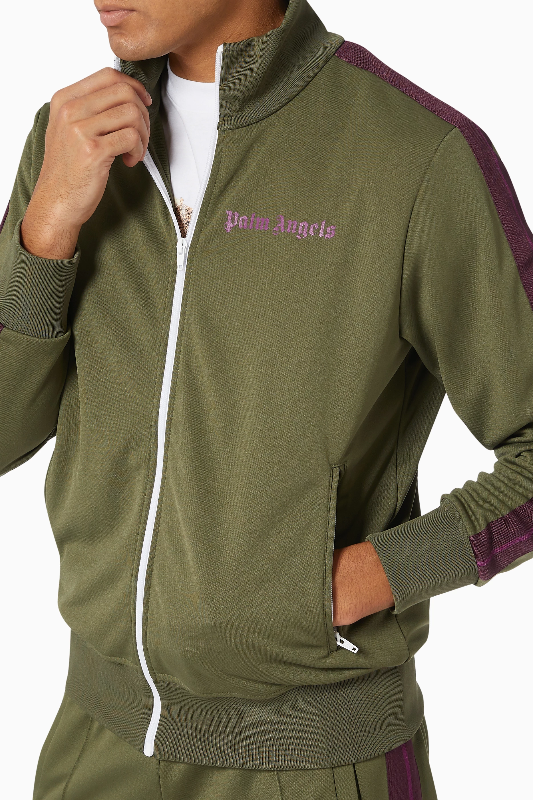 Palm angels top green track jacket