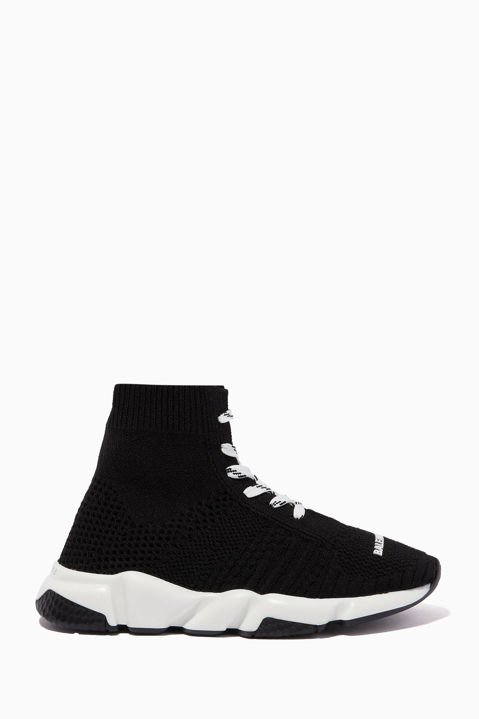 Buy Balenciaga Black Speed Lace up Sneakers in Technical Knit for