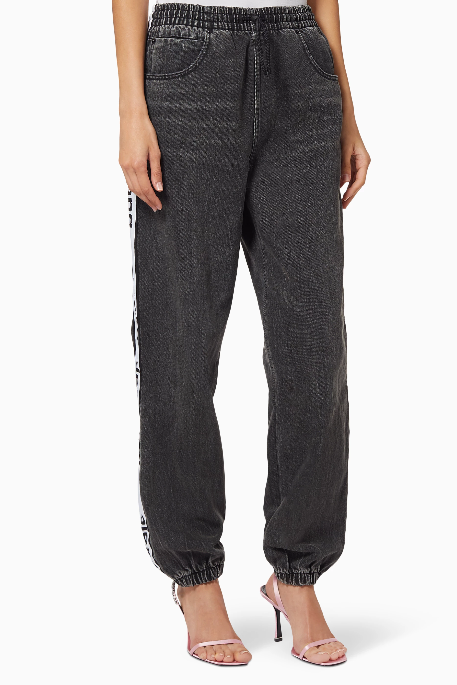 Alexander wang store logo tape jogger