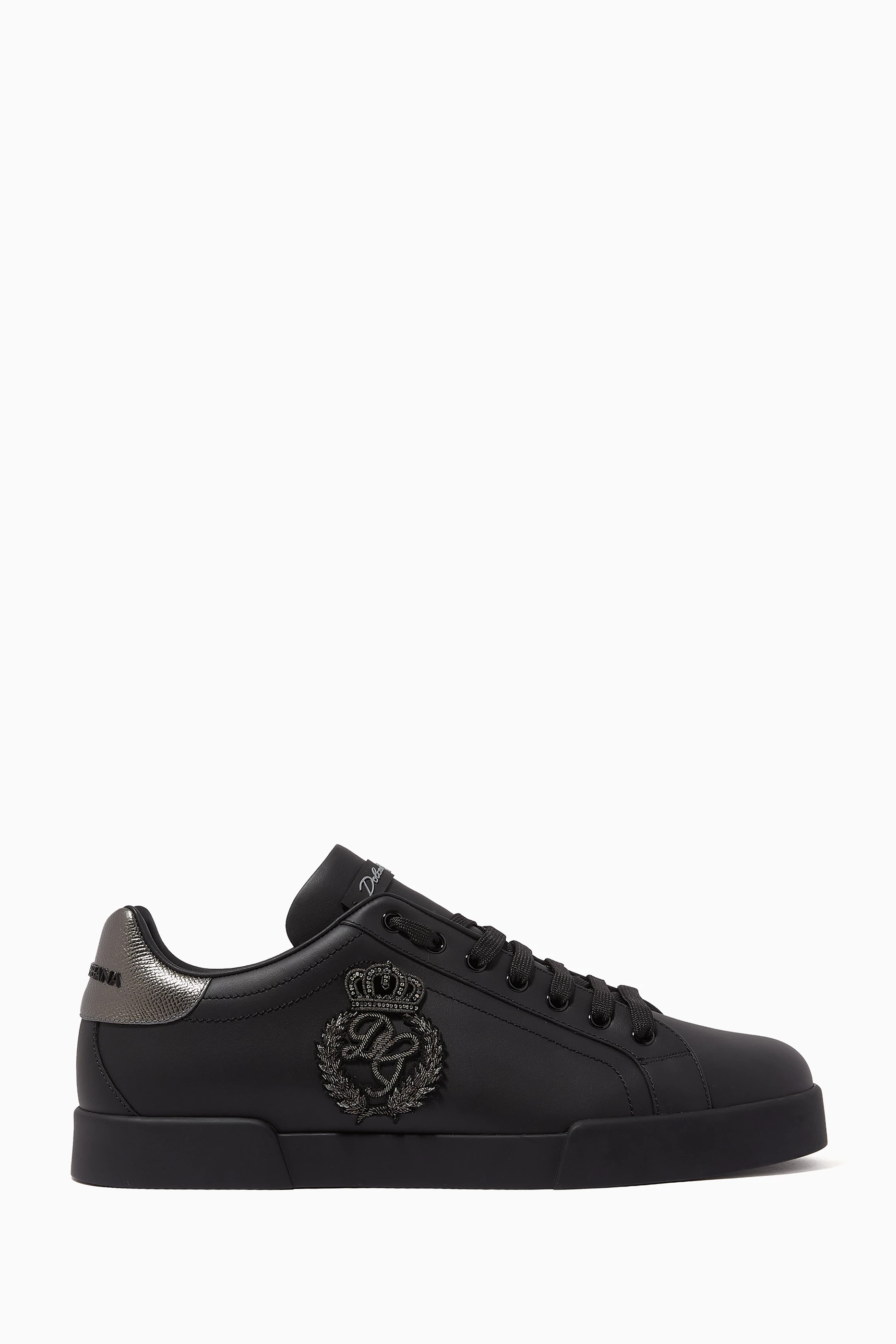 Dolce and gabbana men's black sneakers top