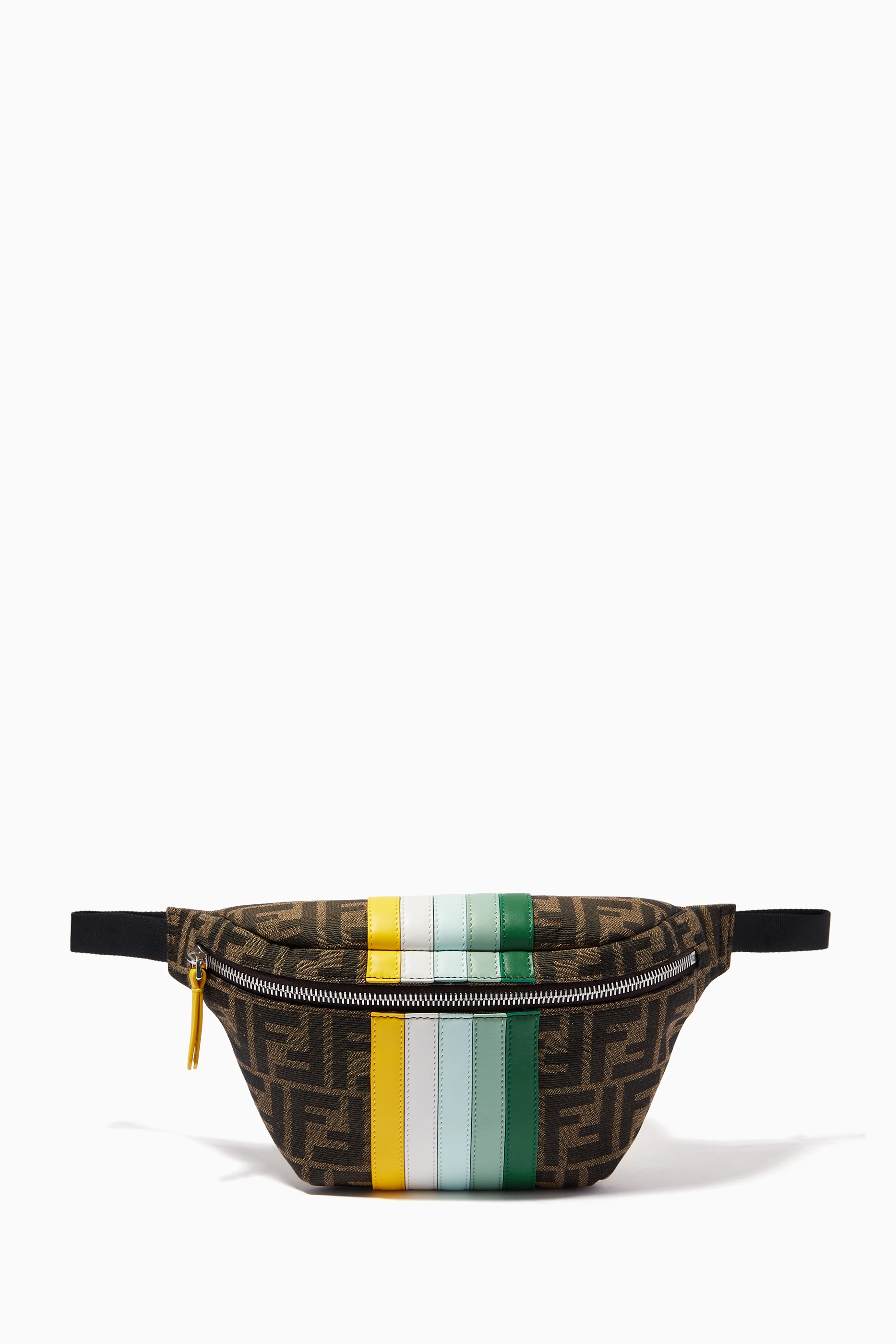 Buy Fendi Brown Monster Belt Bag in Monogram Canvas for Boys in