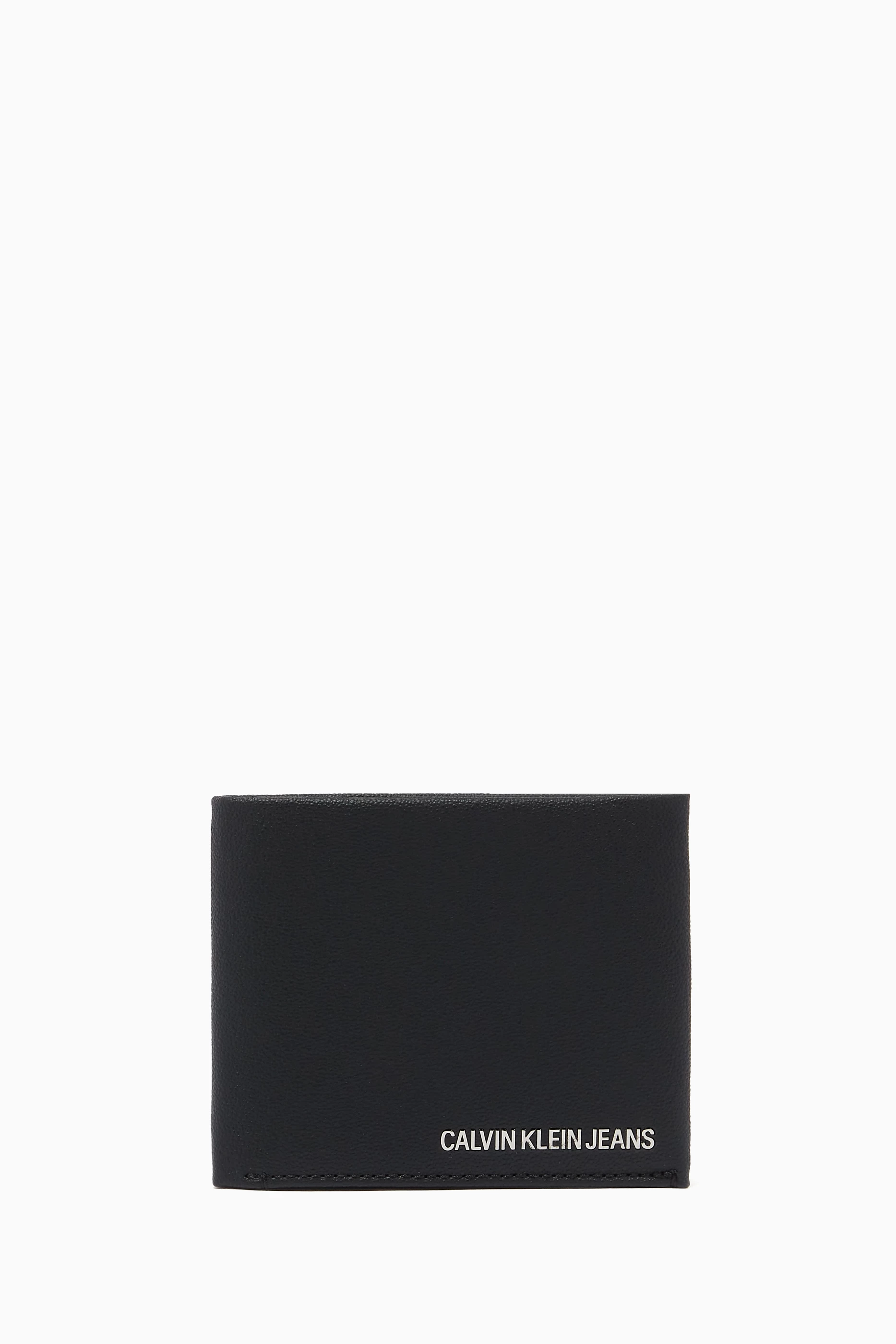 Calvin klein on sale leather billfold wallet