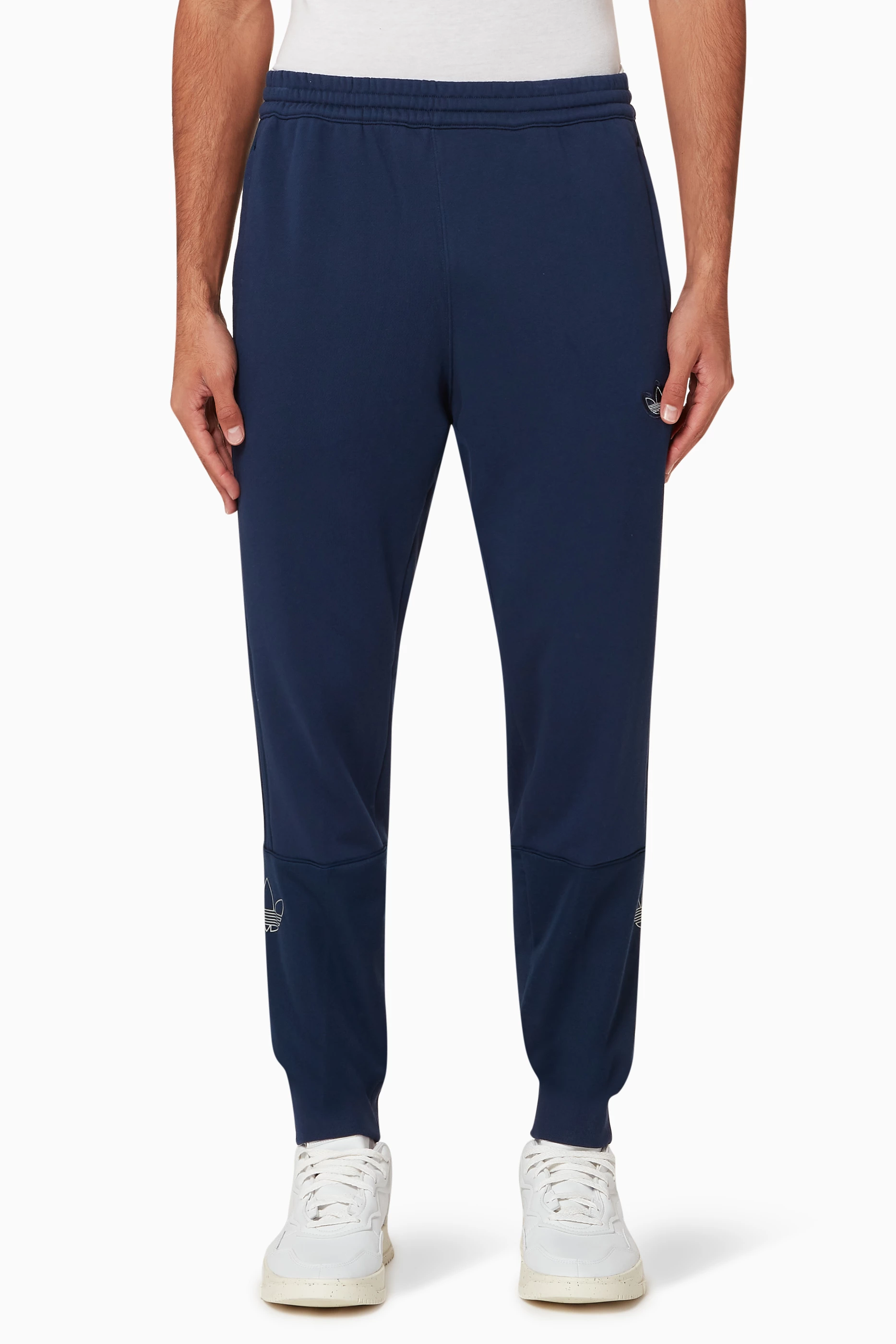 Silver foil outline online track pants