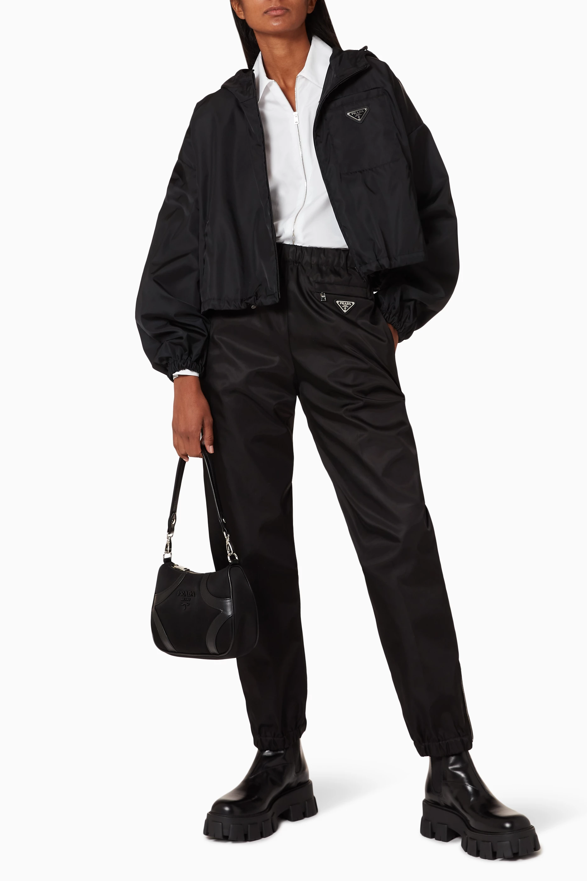 Prada nylon gabardine 2025 pants