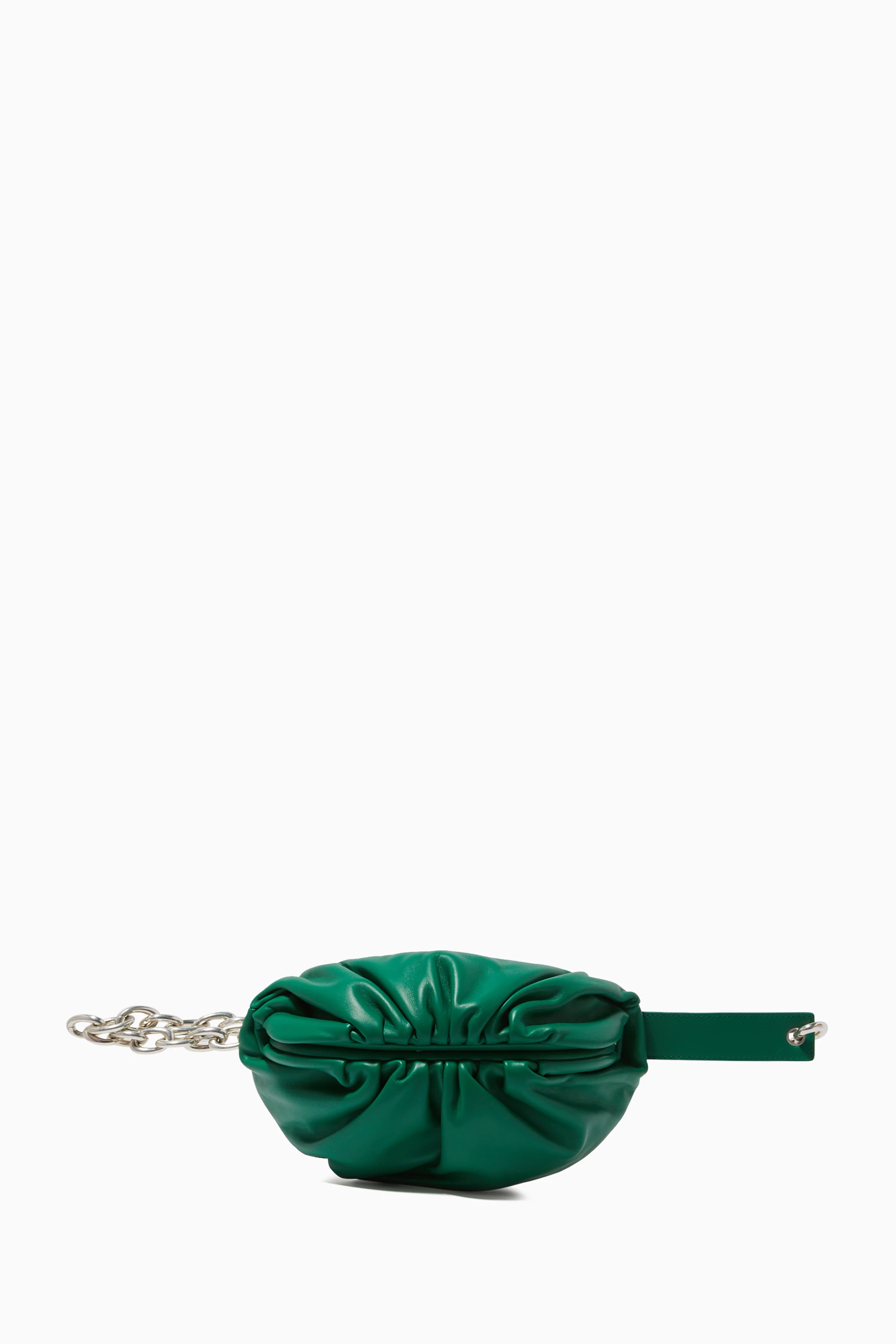 BOTTEGA VENETA: calfskin mini pouch - Green